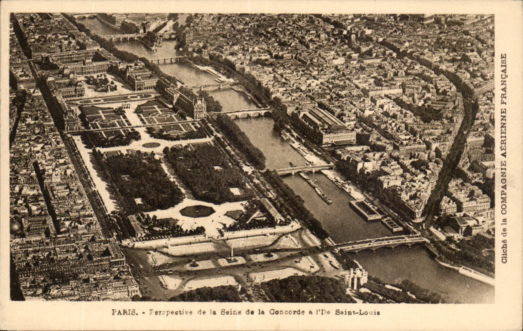 Paris CPA Perspective de la Seine de la Concorde a l'ile Saint Louis