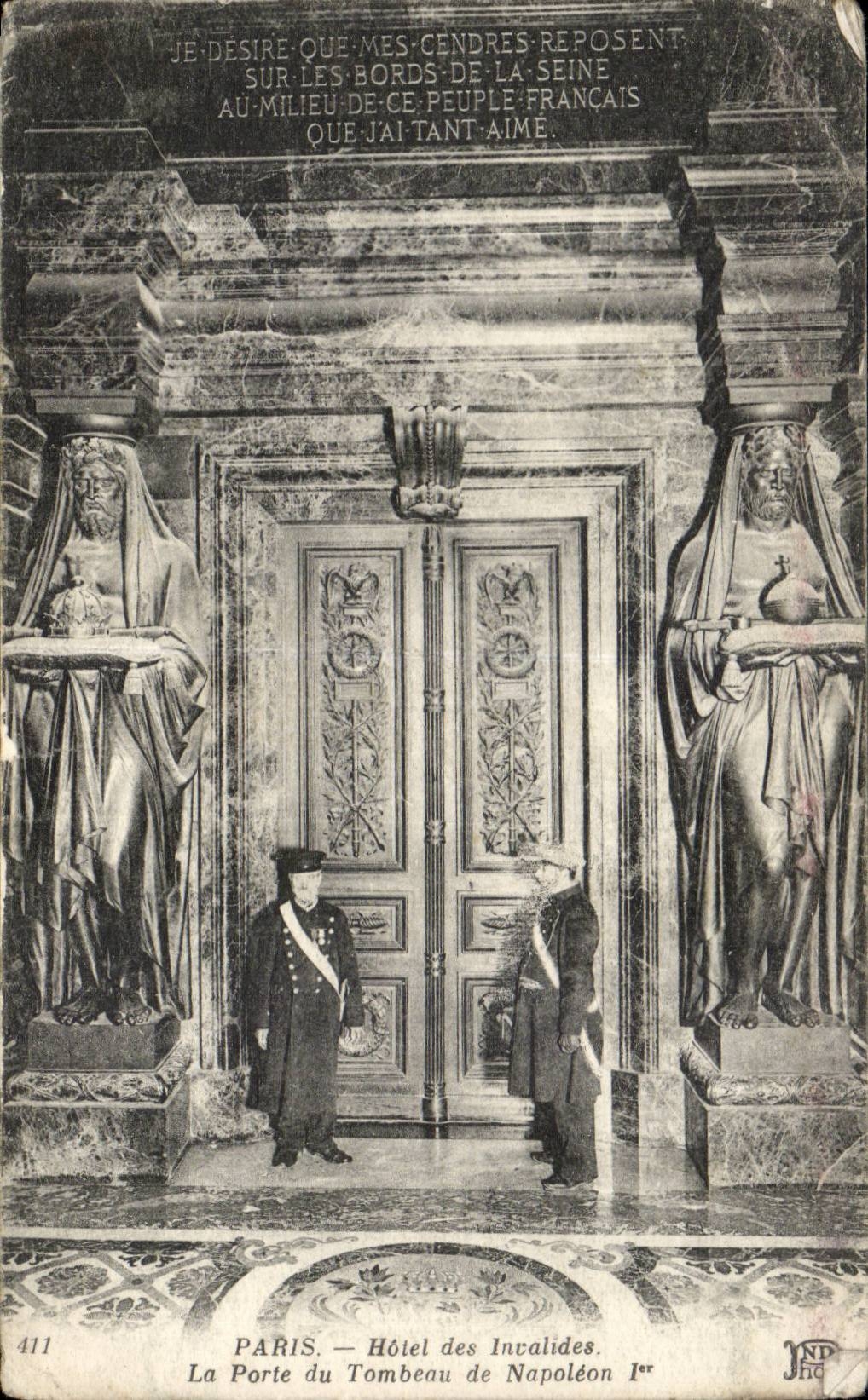 Paris CPA Hotel of Invalides the door of the tomb of Napoleon