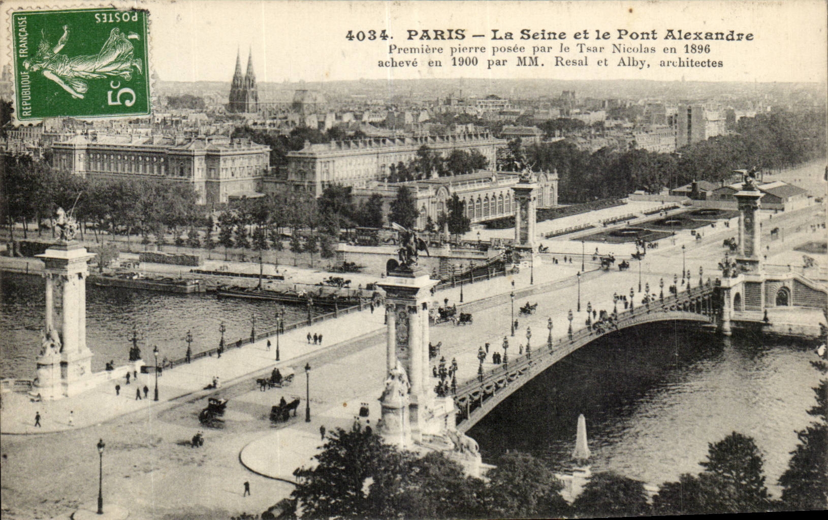 Paris CPA the bridge Alexandre III