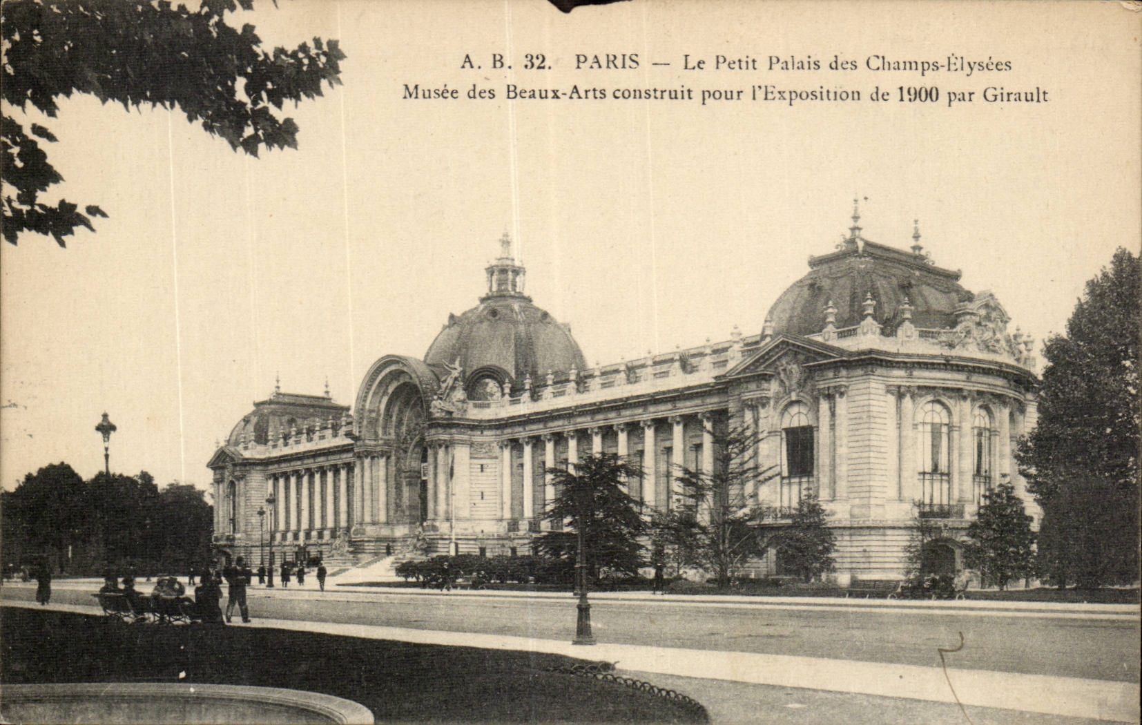 Paris CPA the small palace of the Champs Elysees Museum of Beautiful arts cosntruit for the exposure of 1900 by Girault