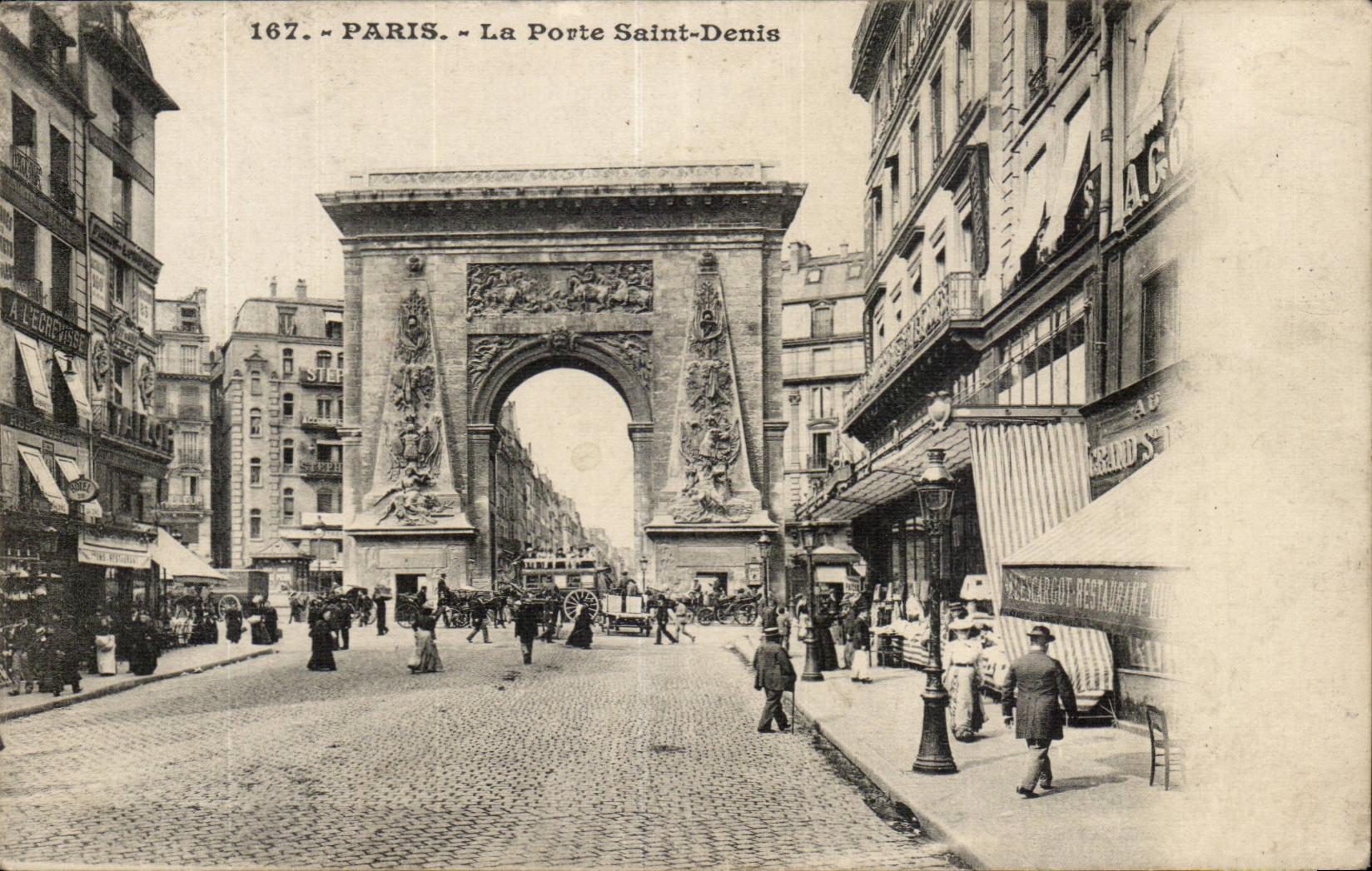 Paris CPA the door Saint Denis