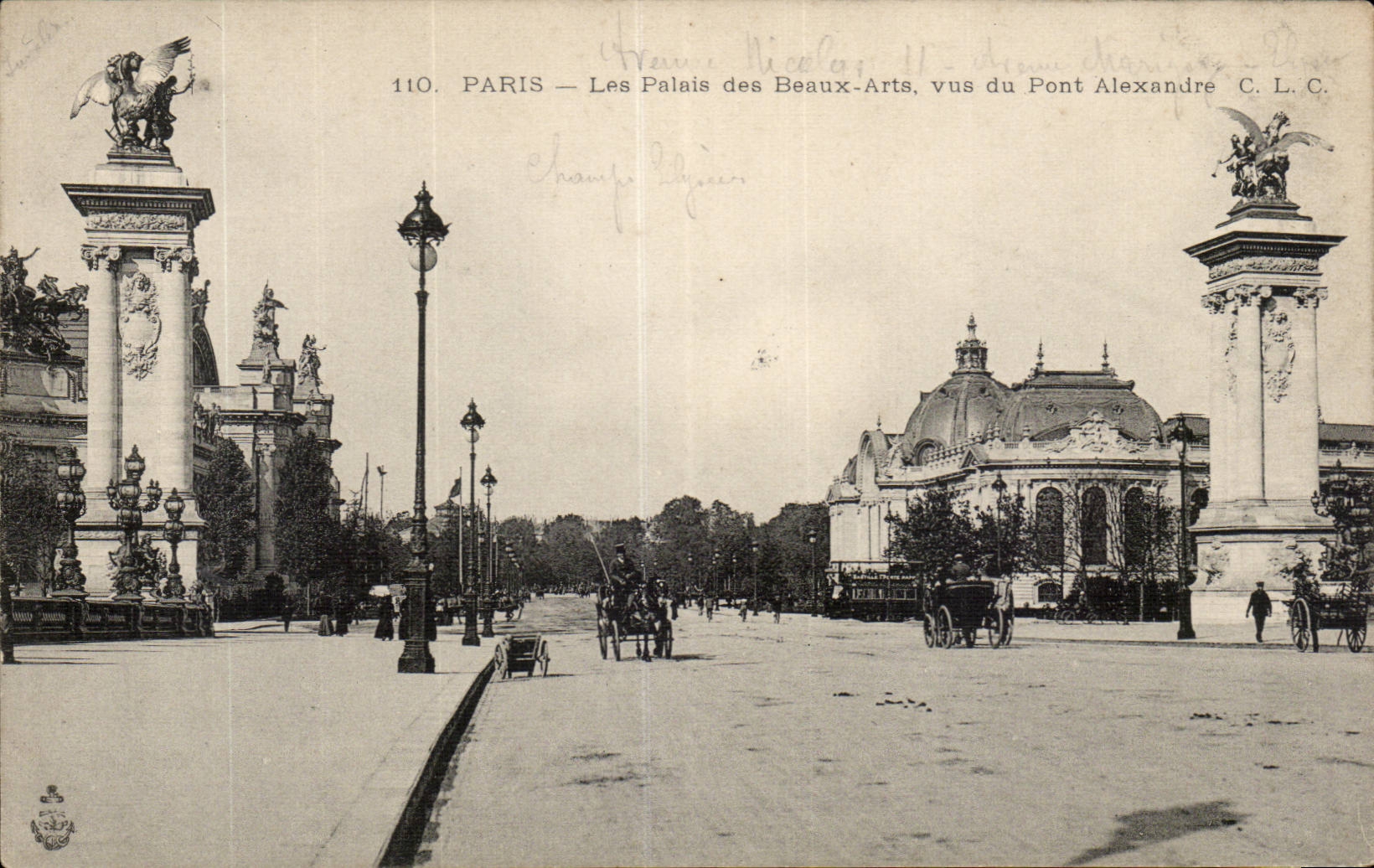 Paris CPA the palate of Beautiful arts seen of the bridge Alexandre