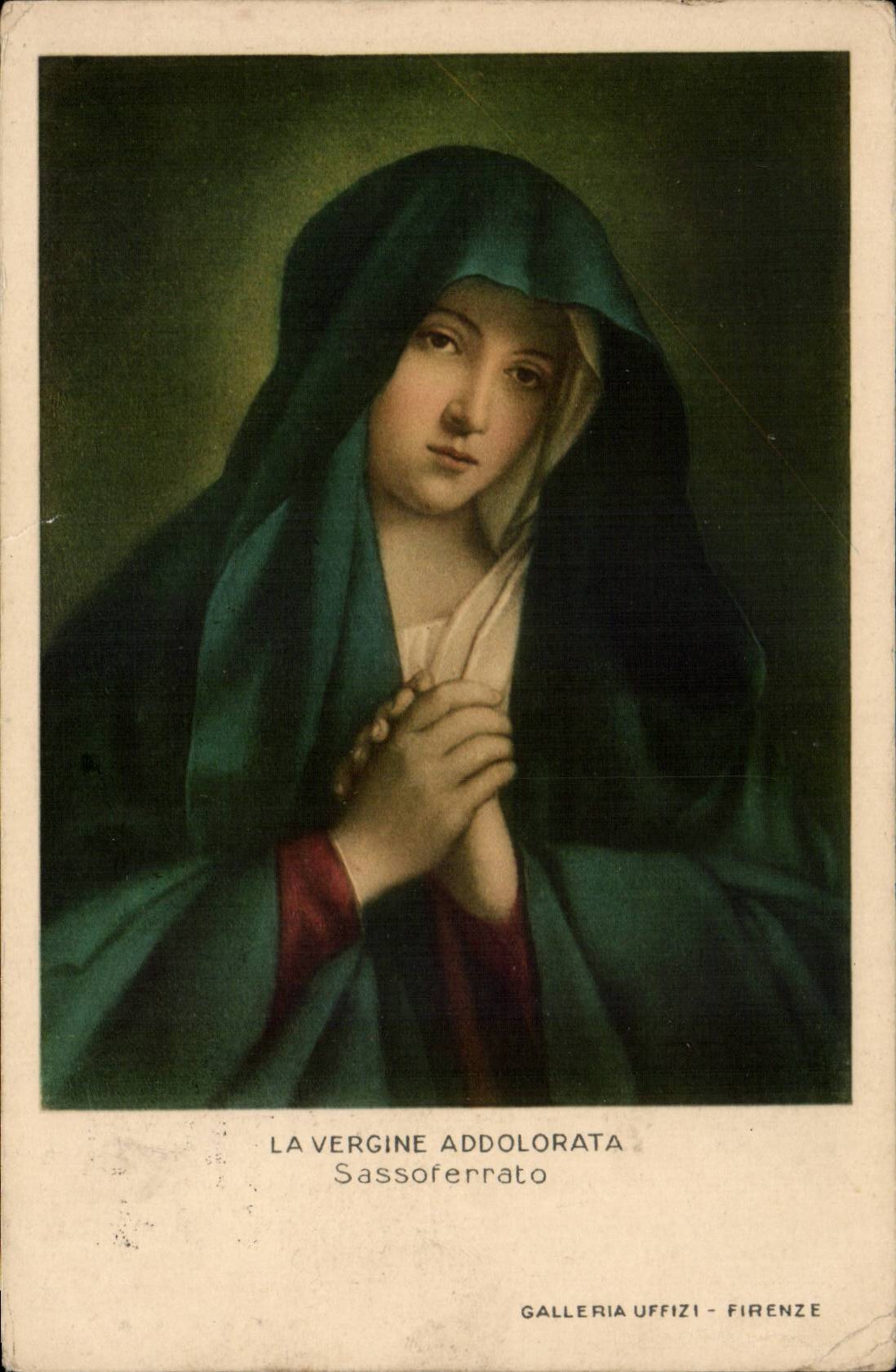 CPA la VErgine Addolorata Sassoferrato