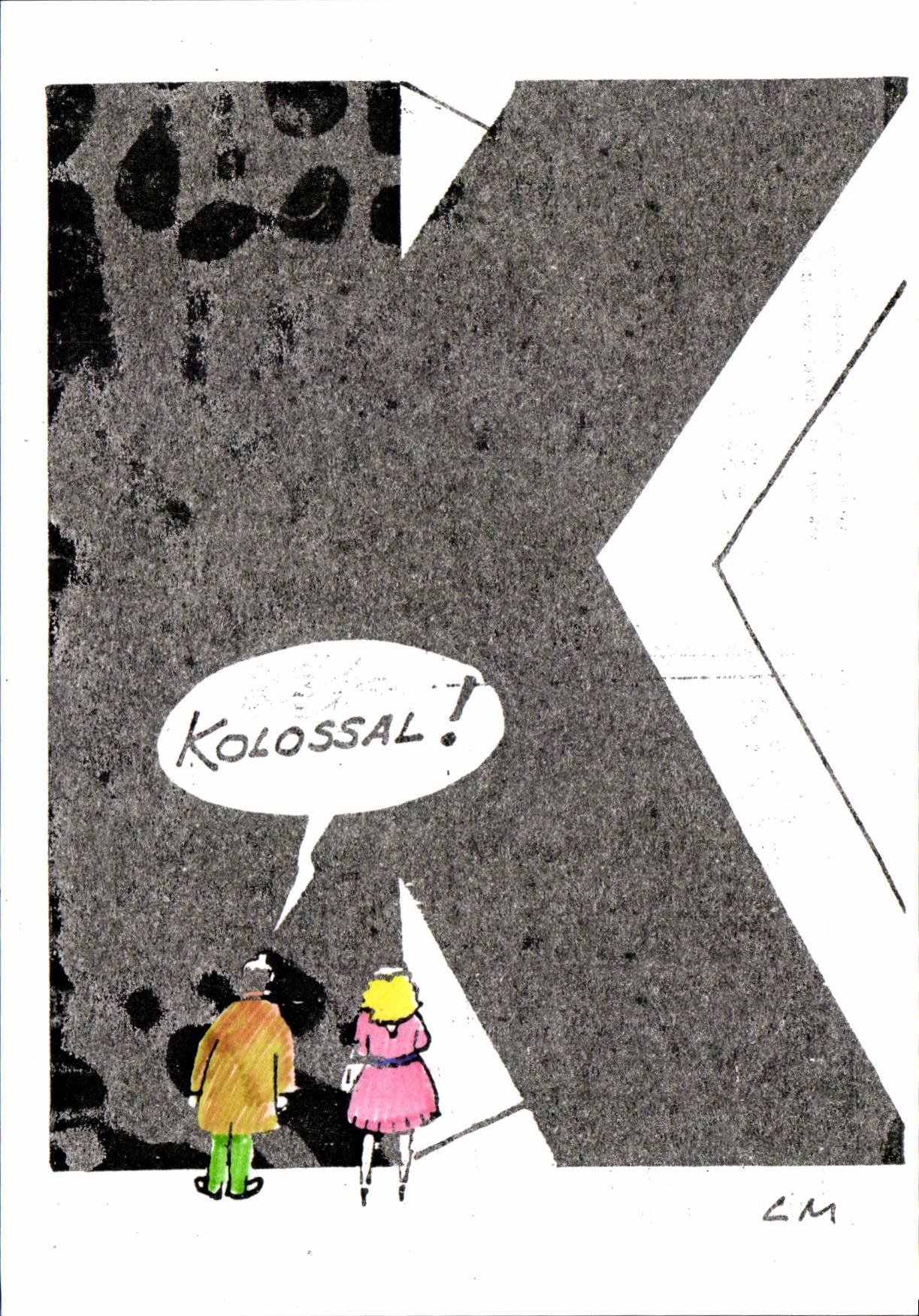 CPM lettre K Kolossal