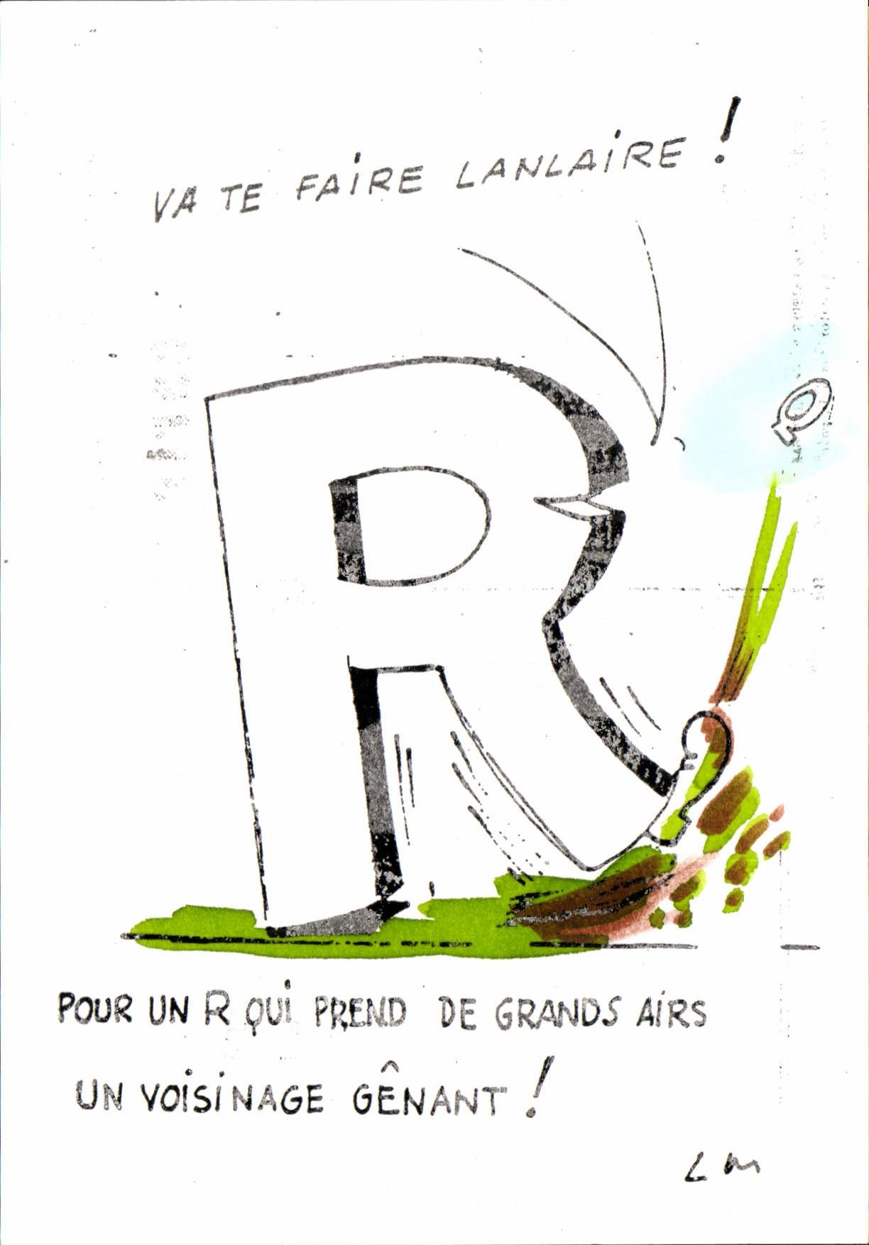 CPM lettre R Pour un R qui prend de grands airs un voisinage genant