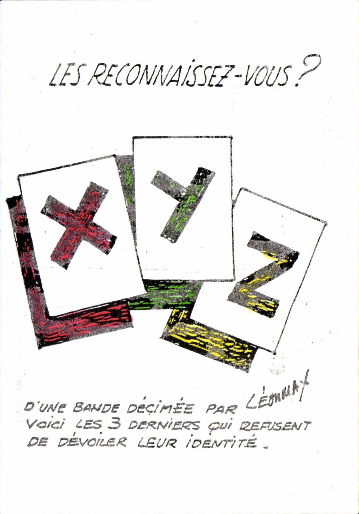 CPM lettre X Y Z Les reconnaissez vous ?