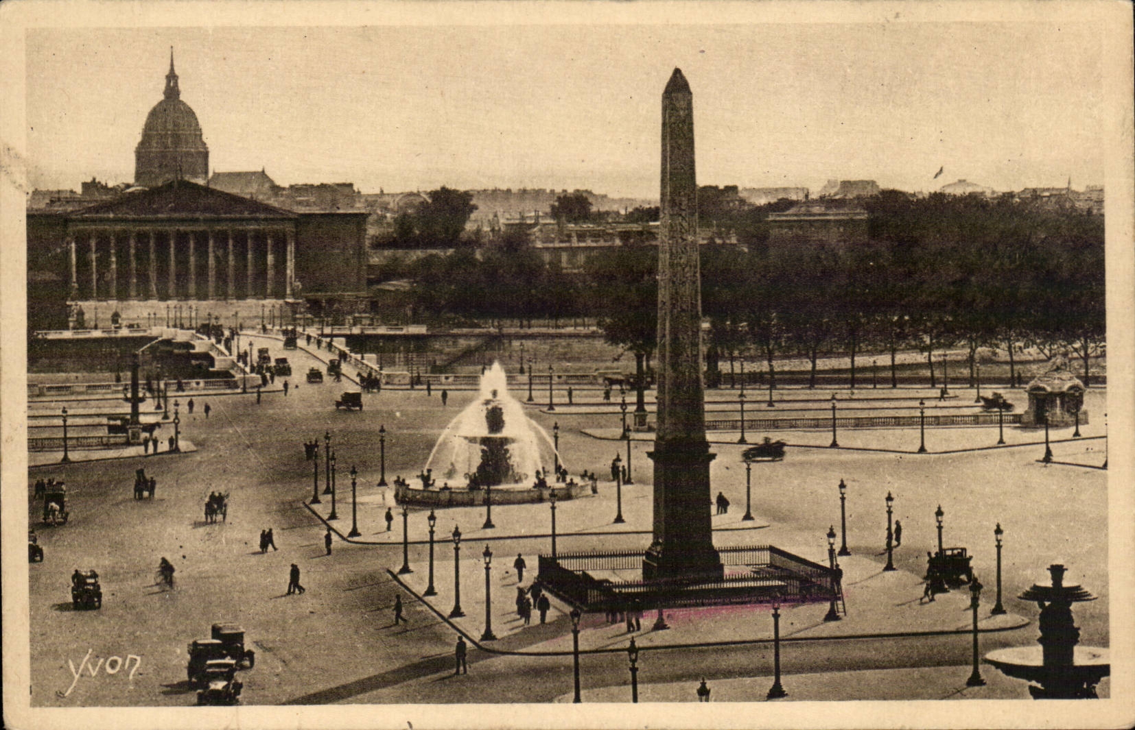 Paris CPA Place de la Concorde Obelisque et Chambre des Deputes