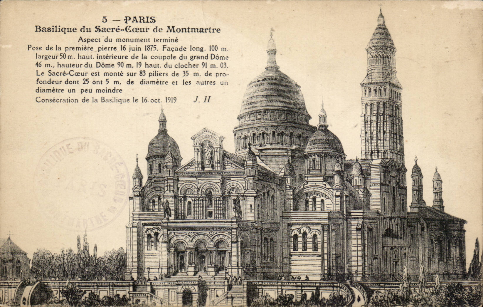 Paris CPA Basilique du Sacre Coeur de montmartre