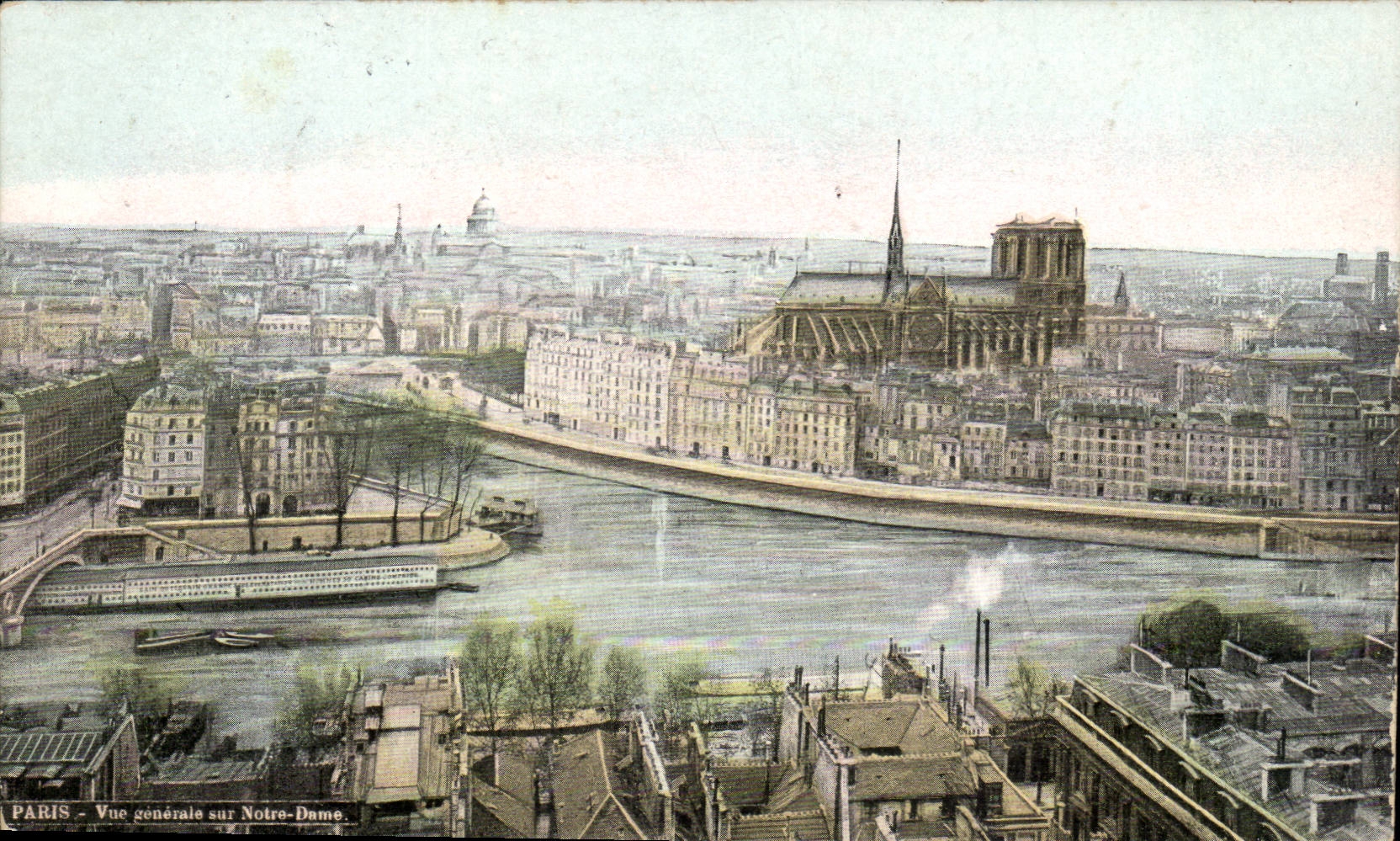 Paris CPA Vue generale de Notre Dame