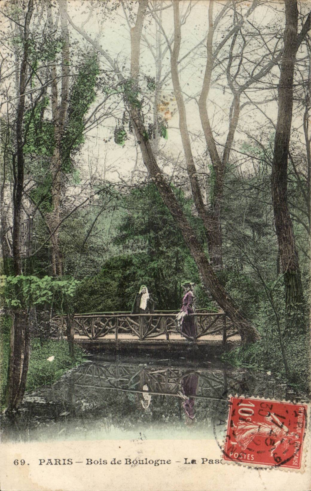 Paris CPA Bois de Boulogne La passerelle