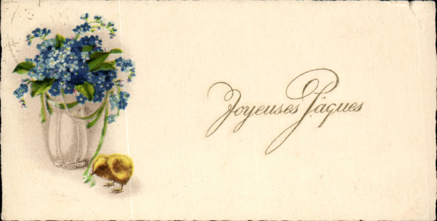 Frohliche CPA Phantasie Ostern (Ostern bluht Kuken)