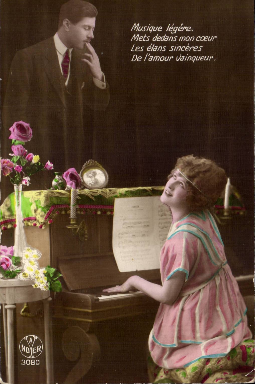 CPA Fantasy Child with the piano