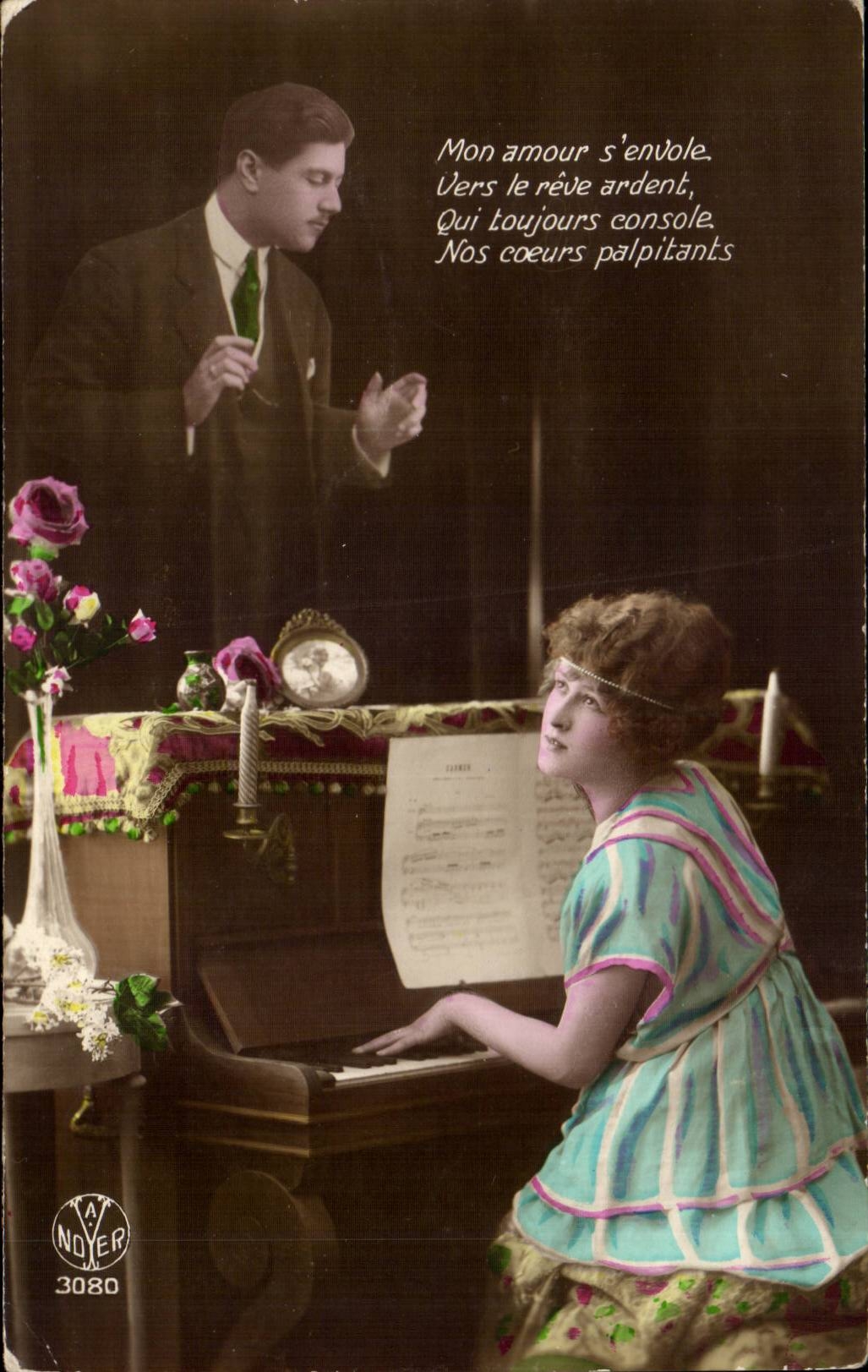 CPA Fantasy Child with the piano