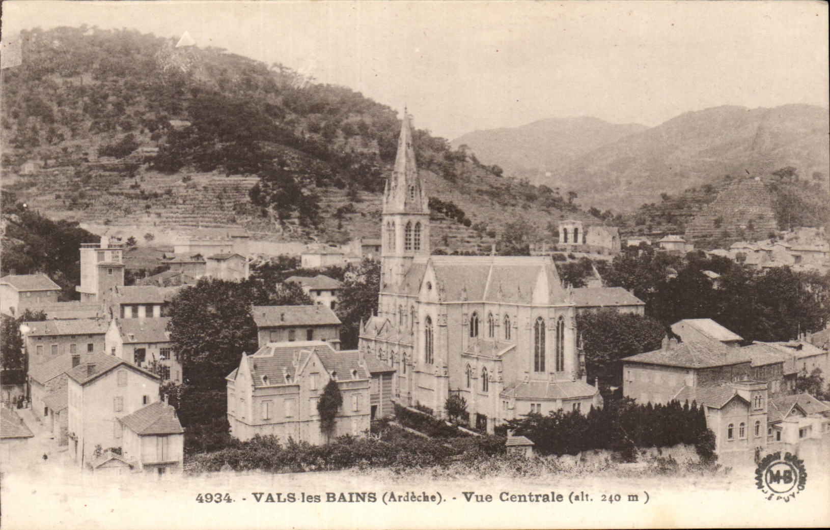 Valleys les Bains CPA Seen central