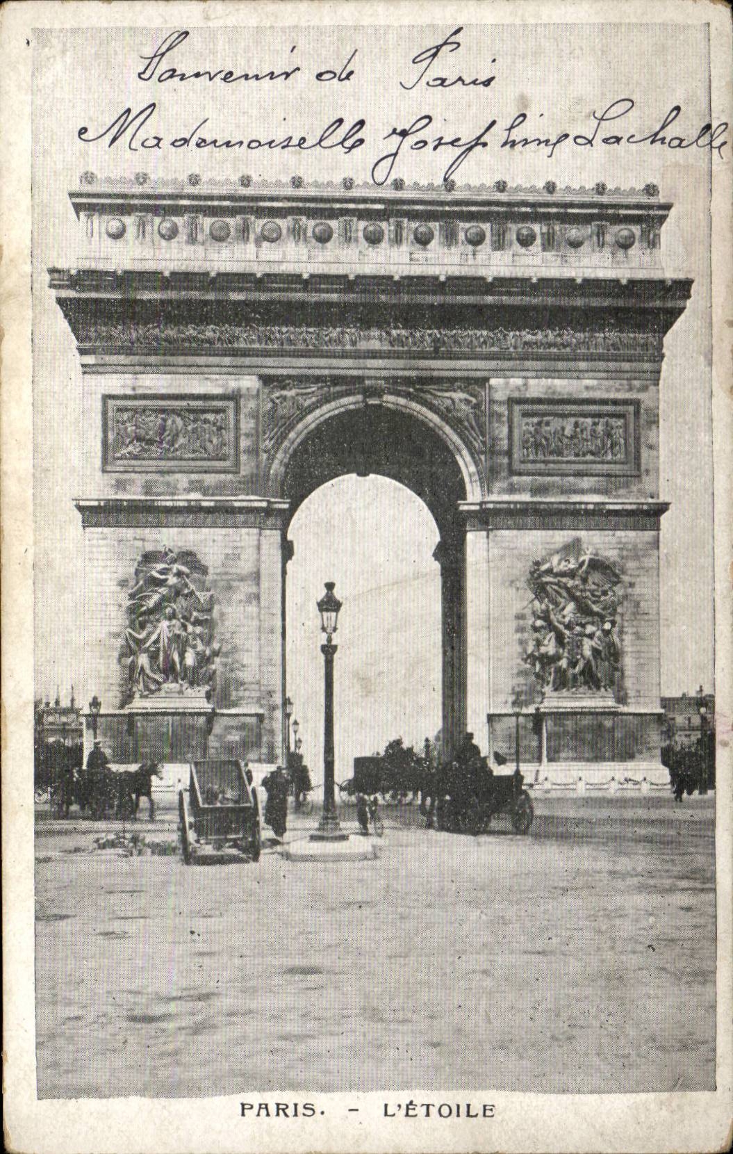 Paris CPA Arc de Triomphe of Etoile