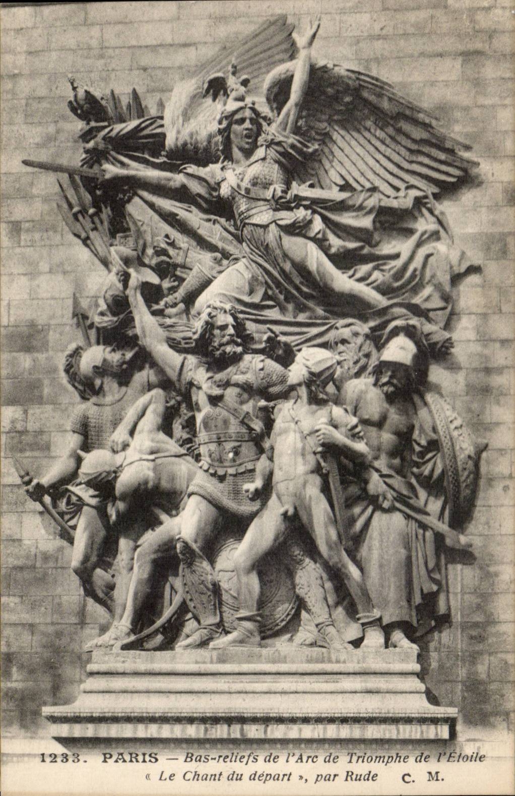 Paris CPA Arc de Triomphe of Etoile Low the reliefs song of the departure by Hard