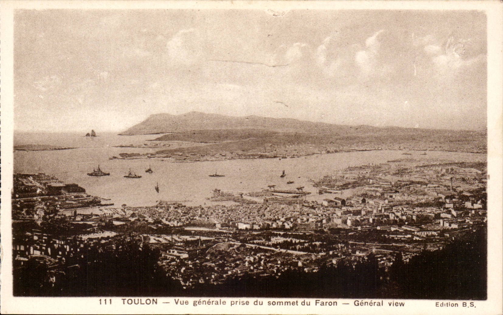 Toulon - View taken top of Faron - CPA