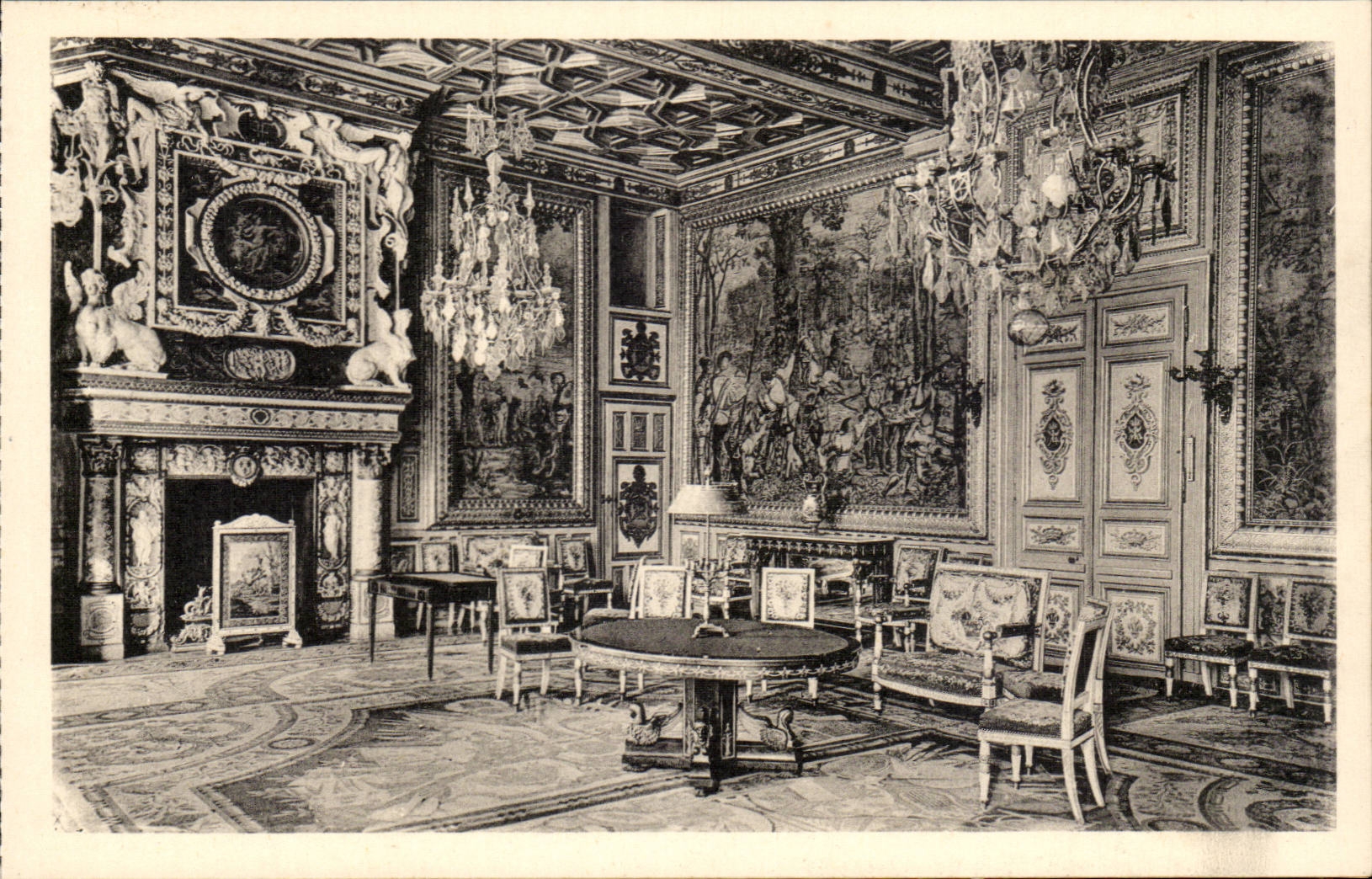 Fontainebleau - the Castle - Living room François I - CPA