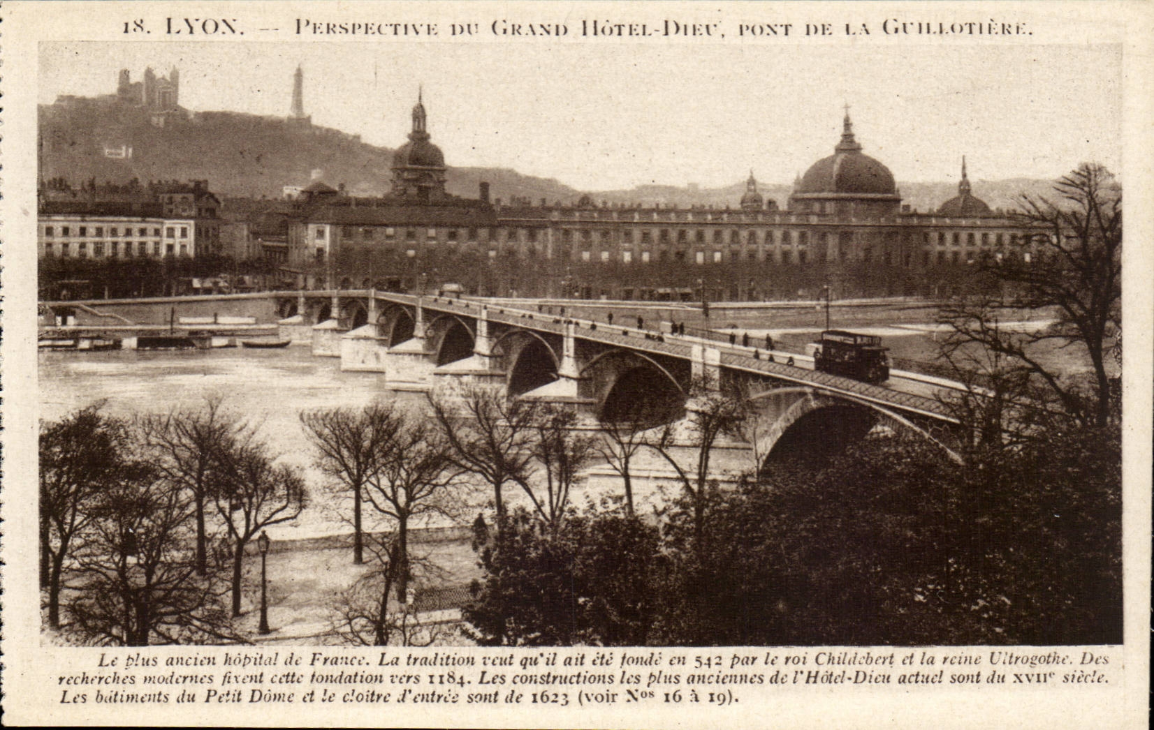 Lyon - Ansicht des grossen Hotel-Gottes - CPA