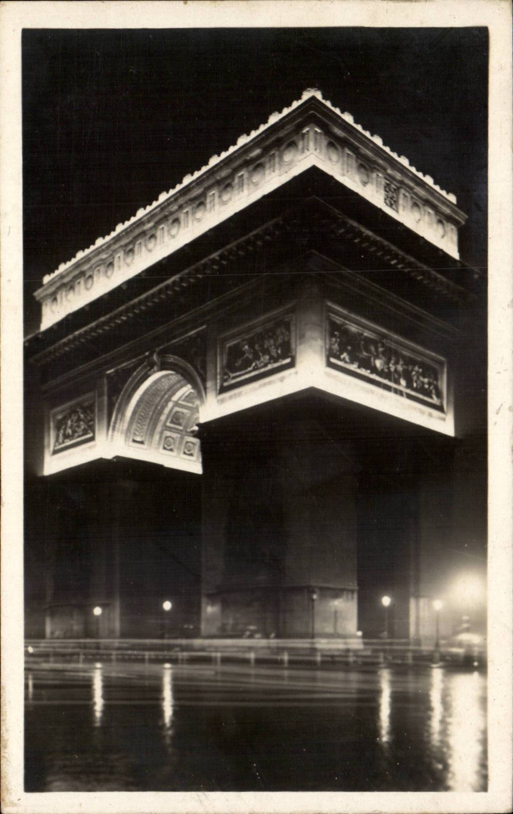 Paris - 8 - the Night - Arc de Triomphe - CPA