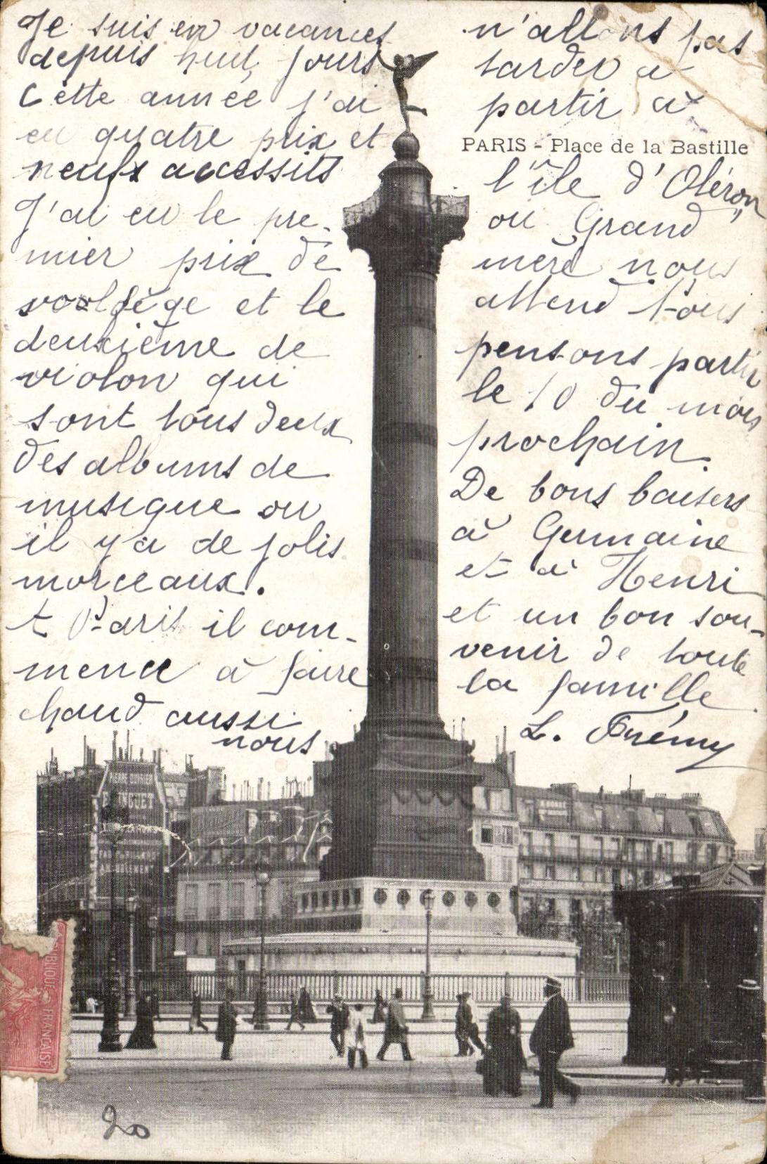 Paris - 11 - Place of the Bastille - CPA