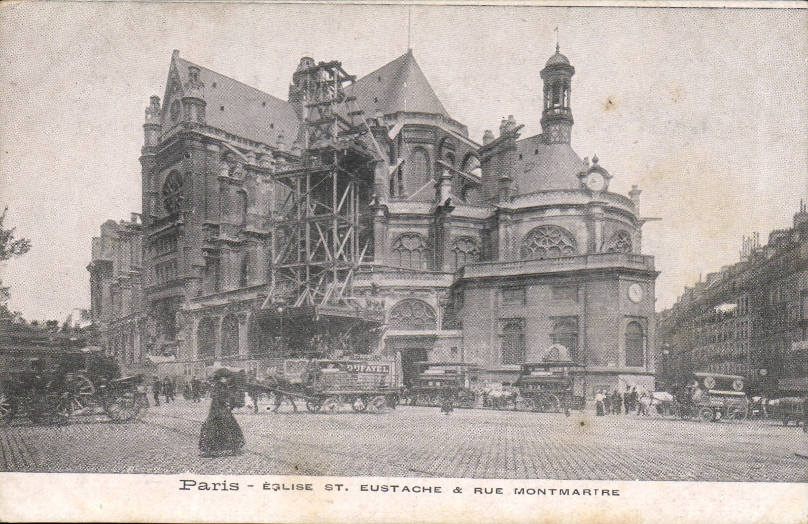 Paris - 18 - Eglise St Eustache et Rue Montmartre - CPA