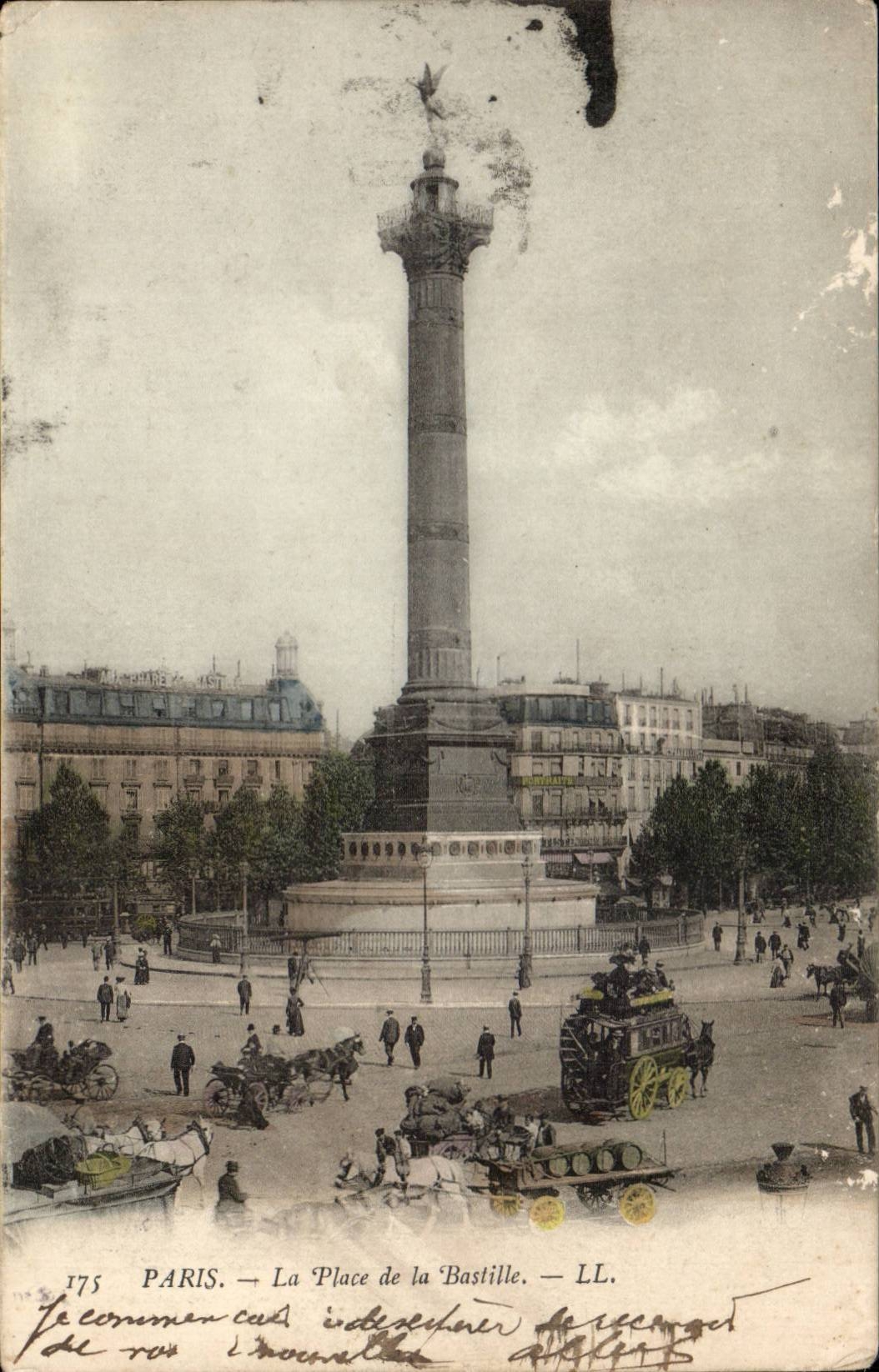 Paris - 11 - the Place of the Bastille - CPA