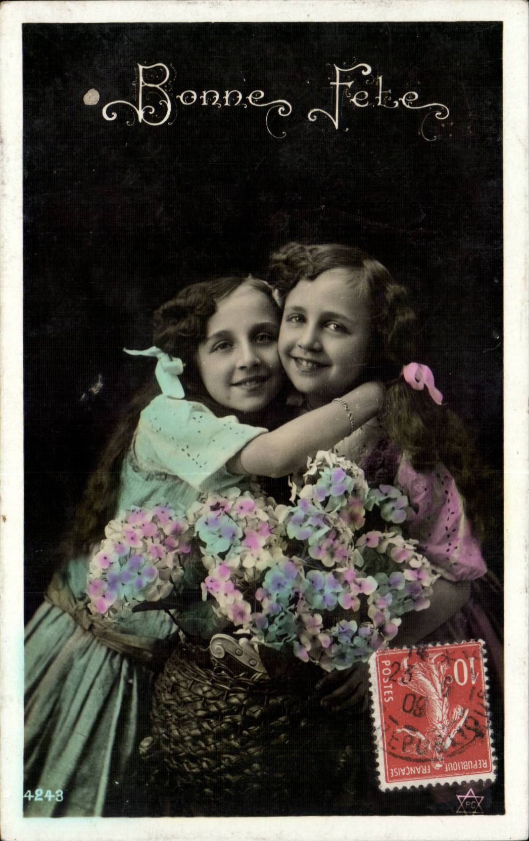 Fantasy - Children - Girls - Two Darling Girls - Good Festival - CPA