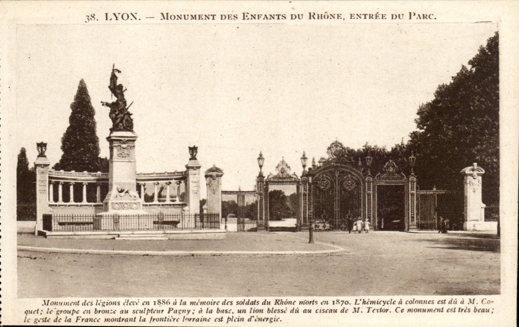 Lyon - Denkmal der Kinder der Rhônes - CPA