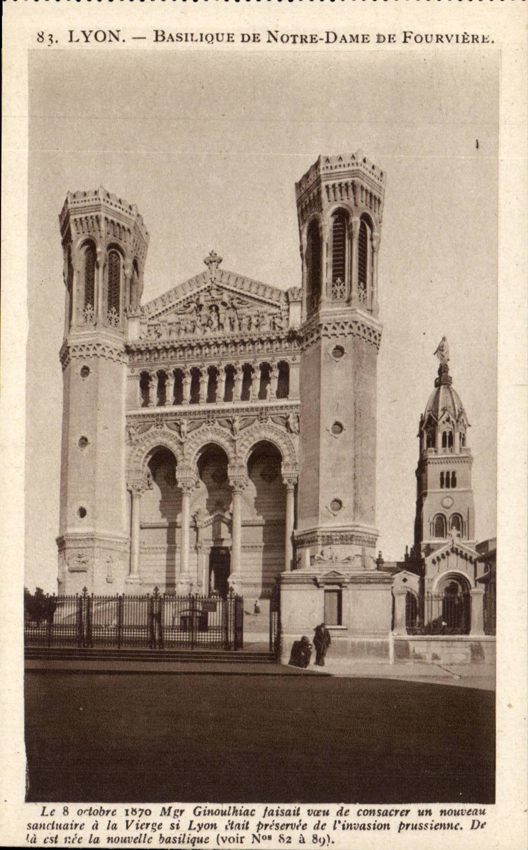 Lyon - Basilika von Notre Dame de Fourviere - CPA