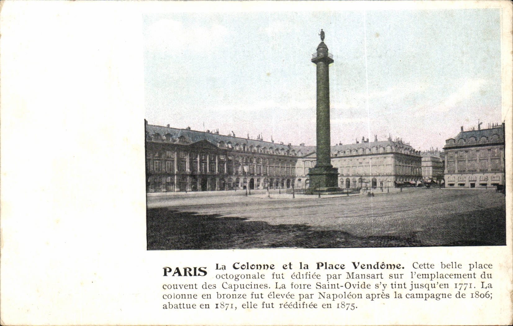 Paris - 1 - La Place et Colonne Vendome - CPA 