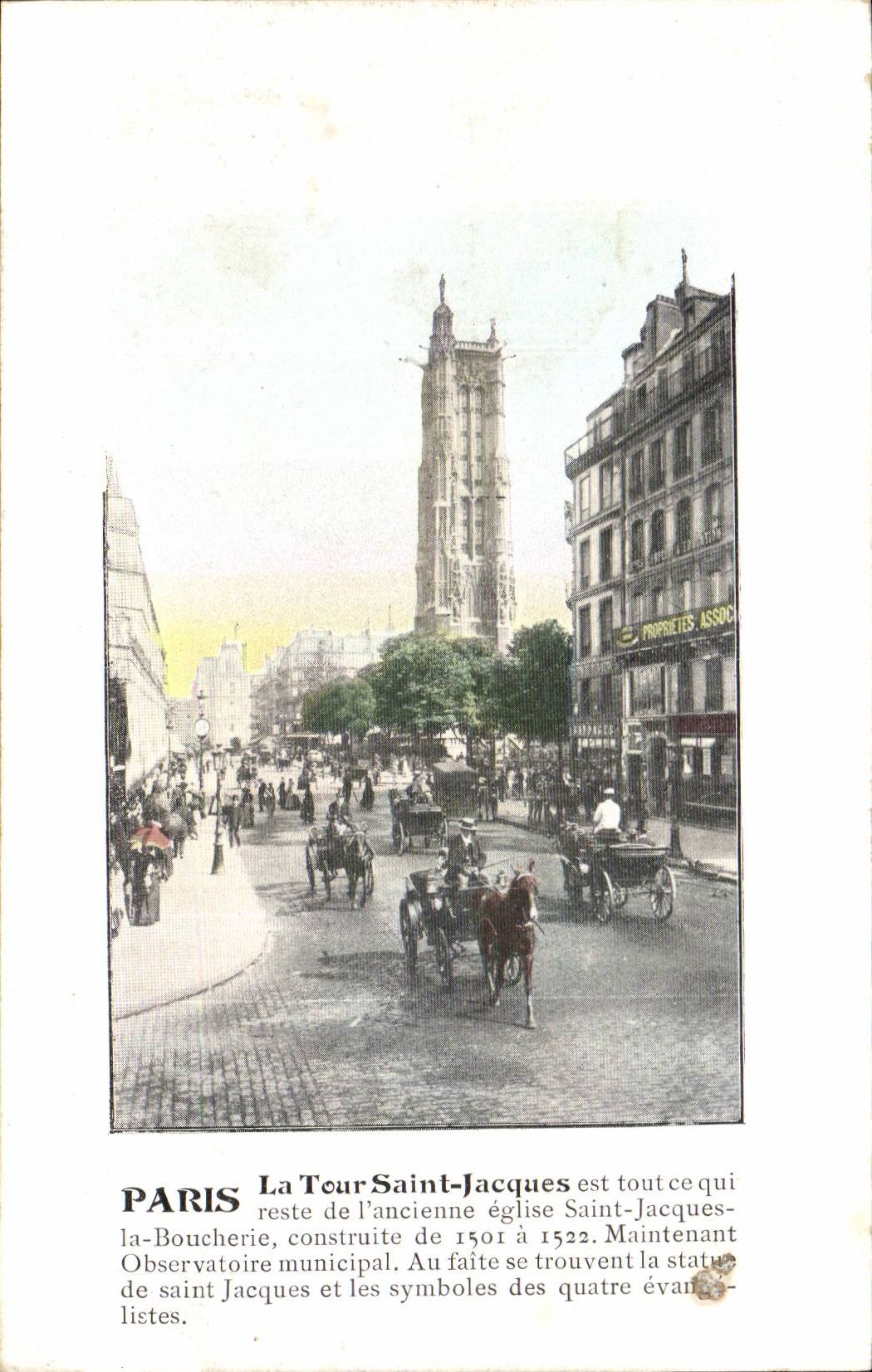 Paris - 4 - La Tour Saint jacques - CPA