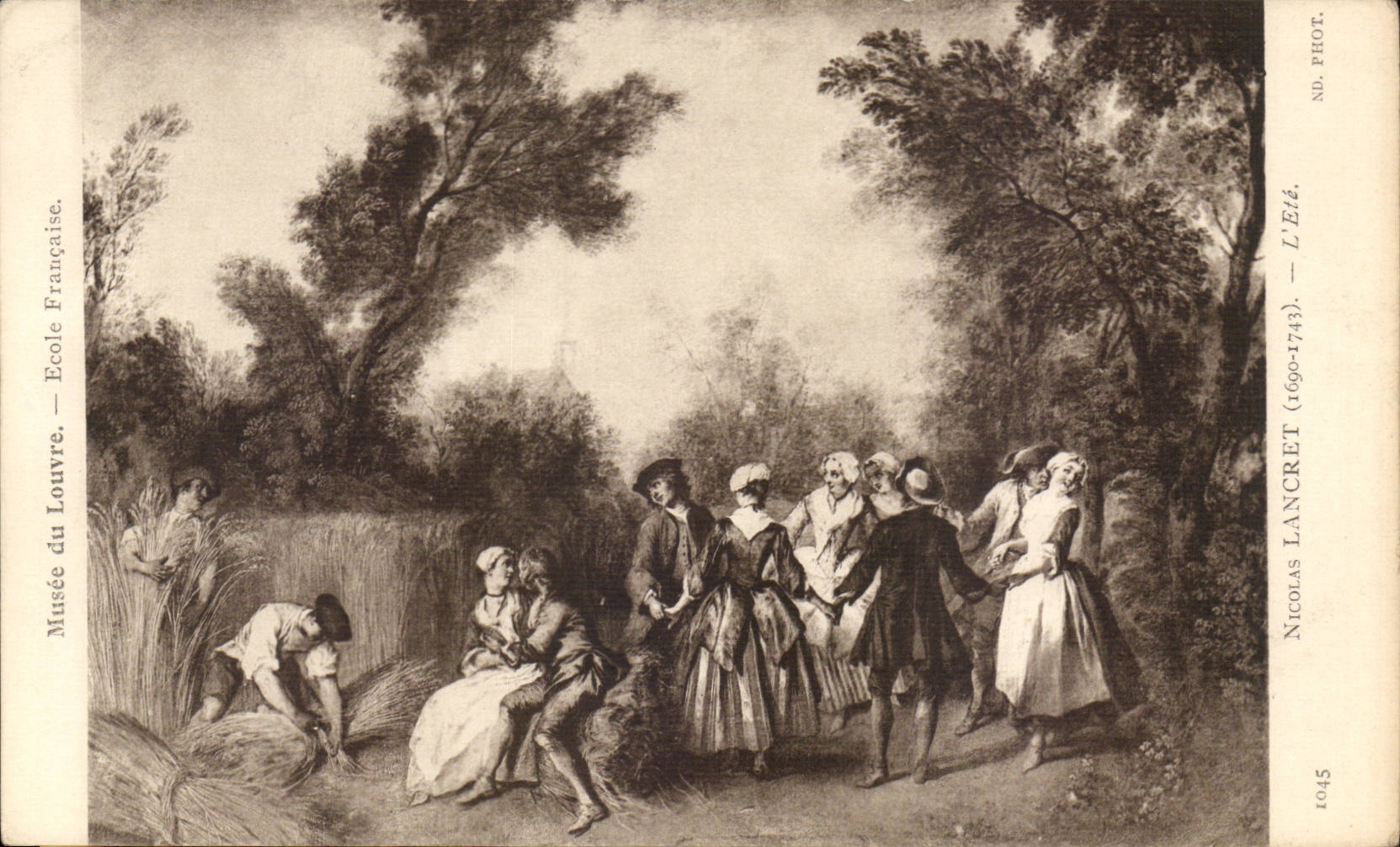 Arts - Tableaux -Musee du Louvre - Lancret - L'Ete -Summe - danse - dance 