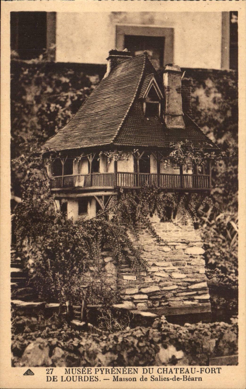 Lourdes - Pyrenean Museum of the Castle Fort - House of Room of Bearne - CPA