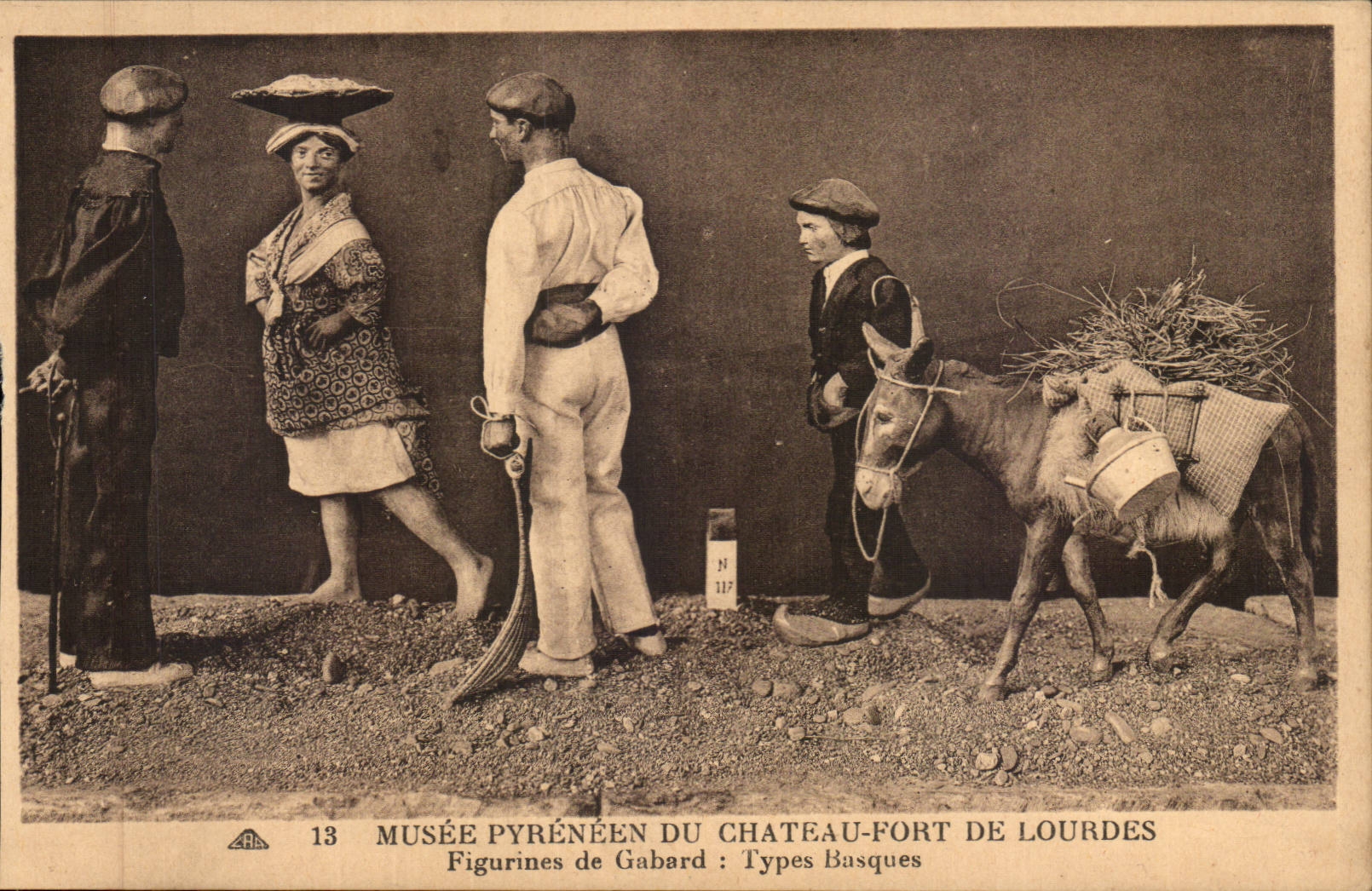 Lourdes - Pyrenean Museum of the Castle Fort - ass - donkey - CPA