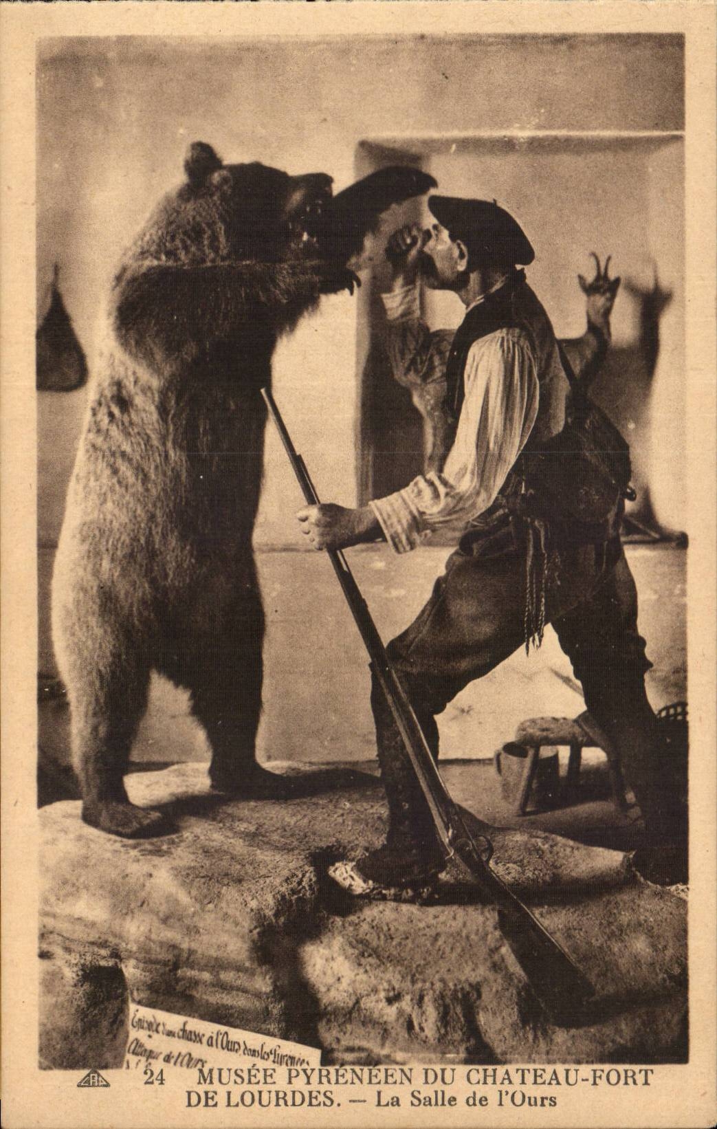 Lourdes - Pyrenean Museum of the Castle Fort - the Room of the Bear - CPA Bear