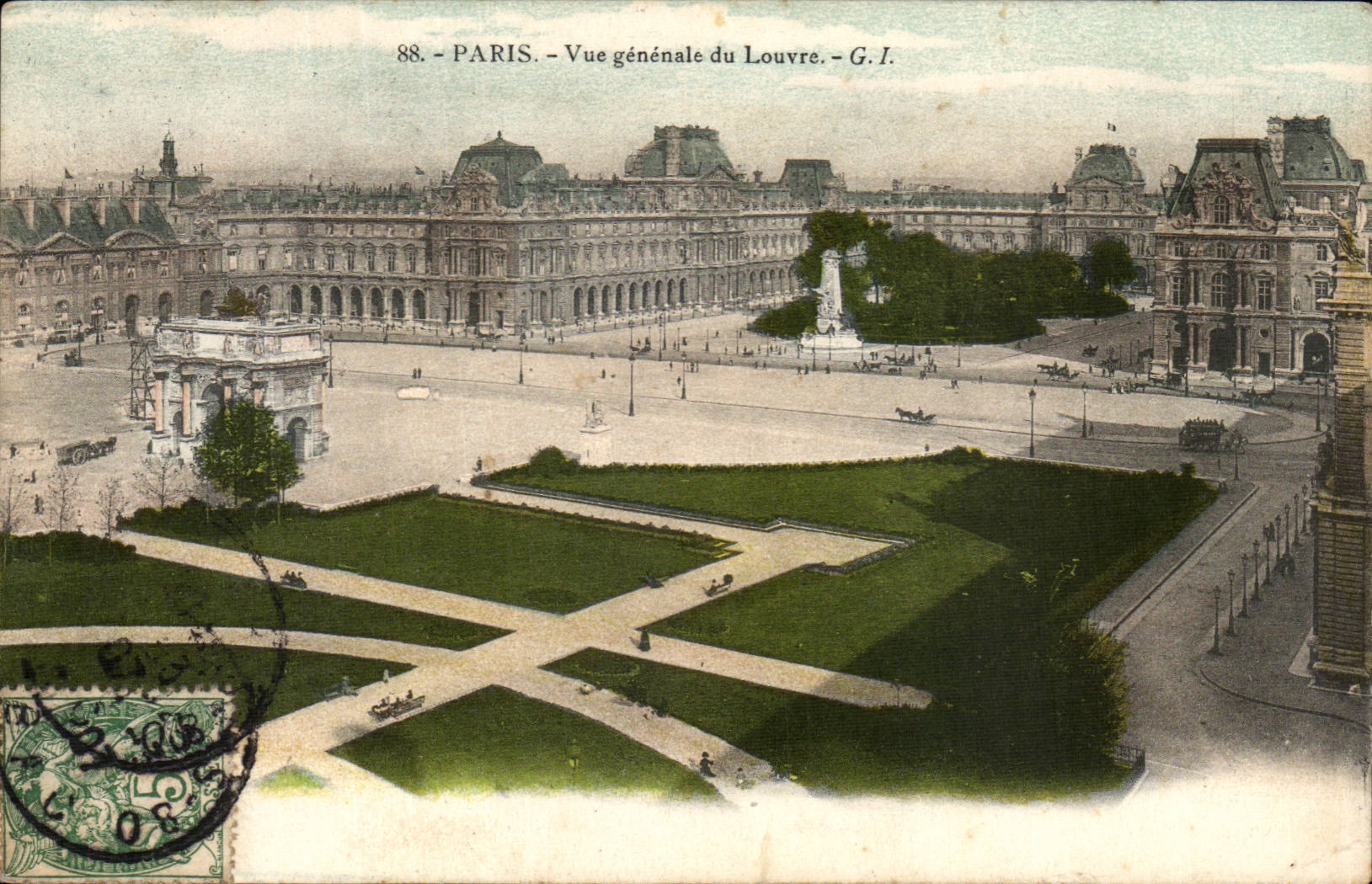 Paris - 1 - Vue Generale du Louvre - CPA 
