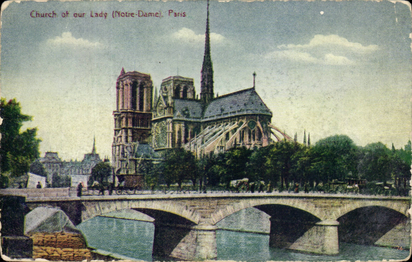 Paris - 4 - Church of our Lady Notre Dame - CPA