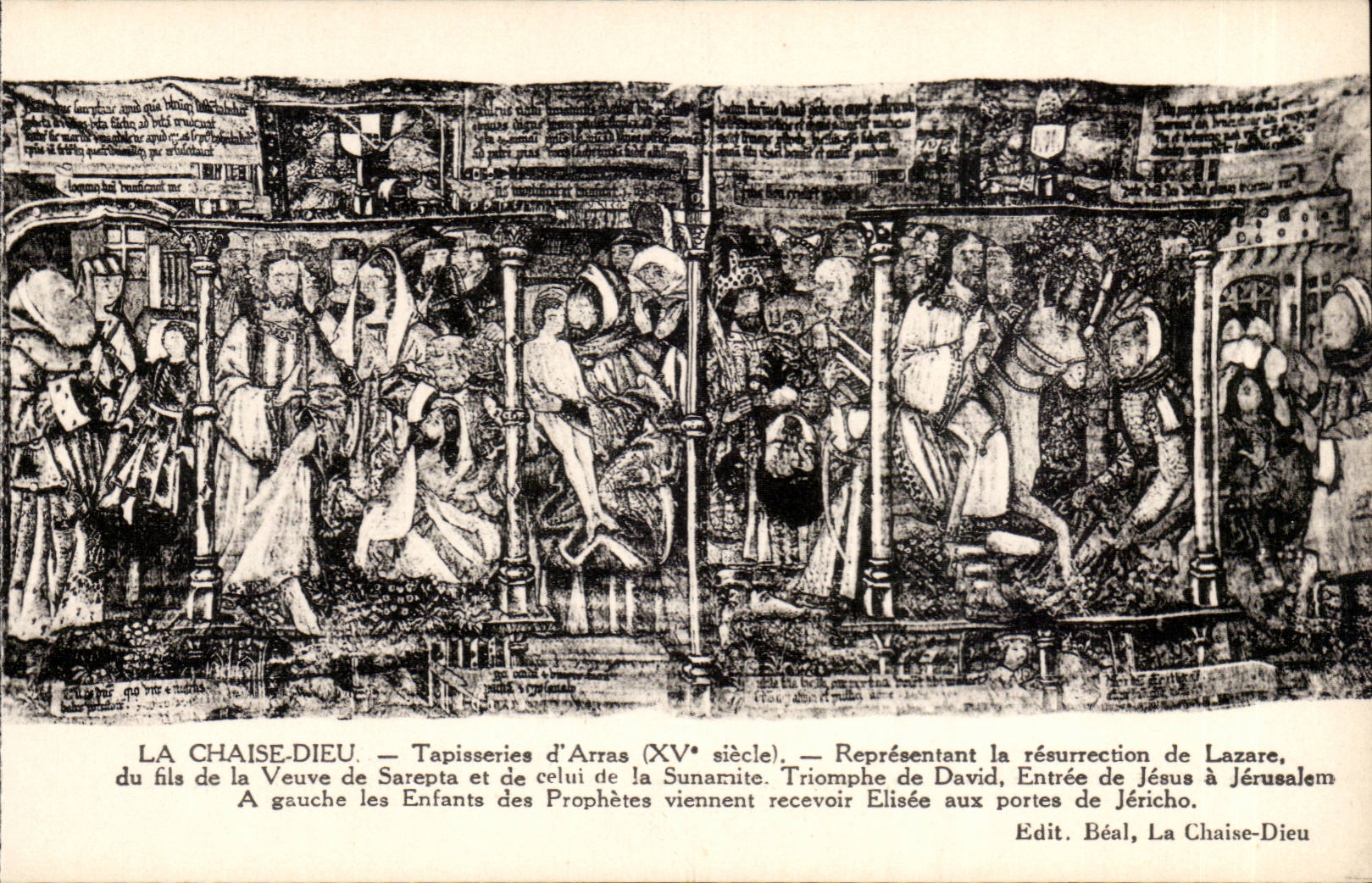 The Chair God CPA Tapestries of Arras Representing the resurrection of Lazare