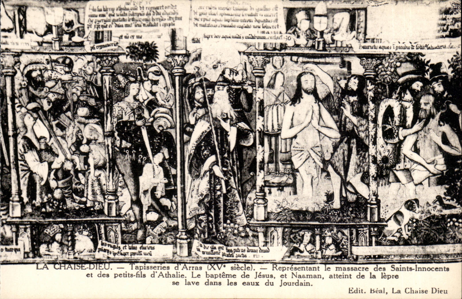 The Chair God CPA Tapestries of Arras Representing the massacre of the innocent and of small wire of Athalie