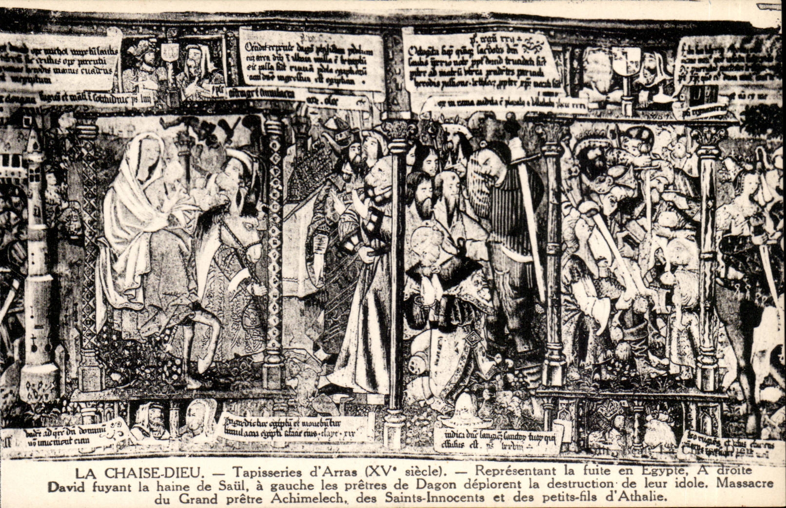 The Chair God CPA Tapestries of Arras Representing the escape in Egypt