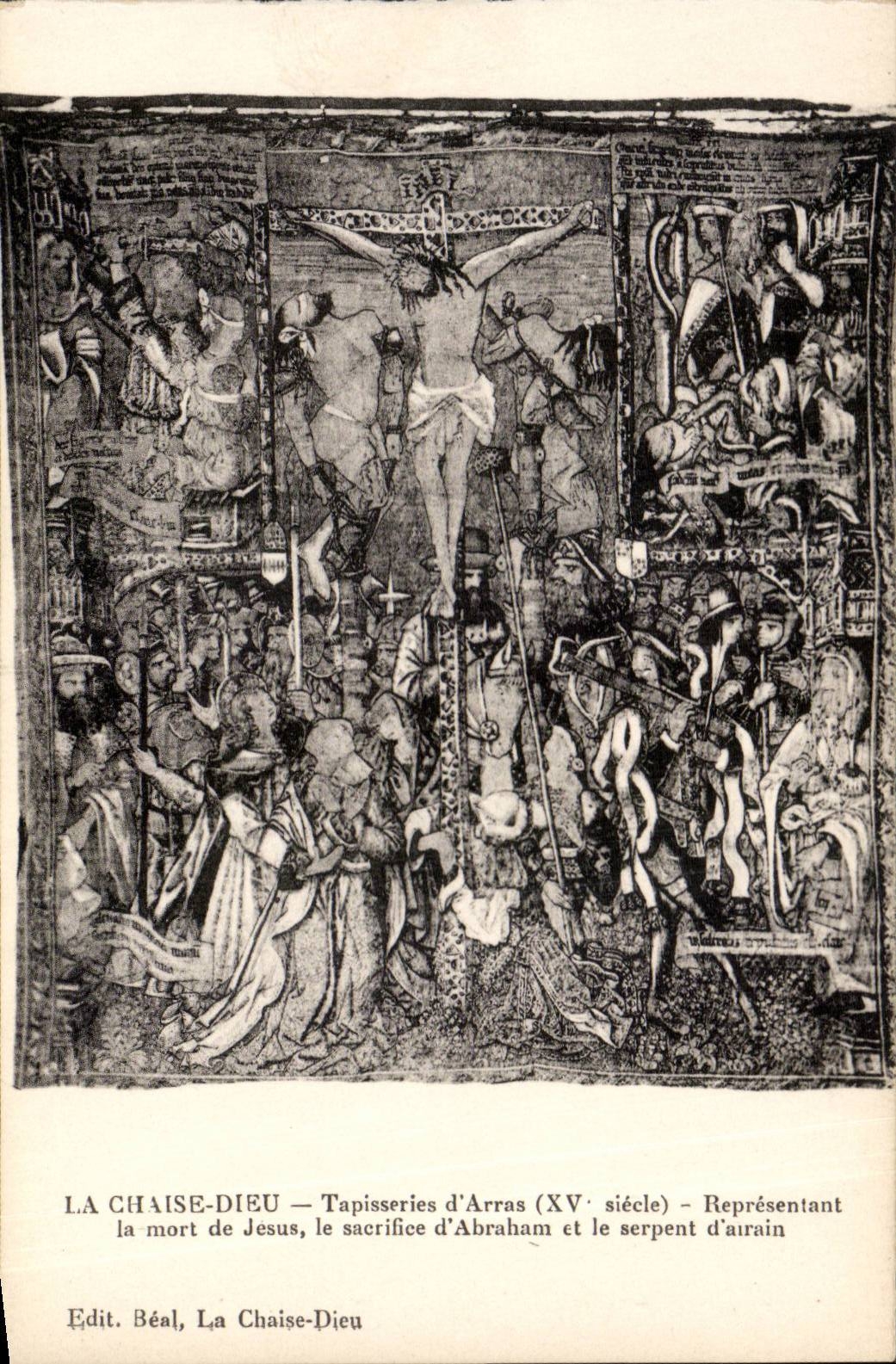 The Chair God CPA Tapestries of Arras Representing the death of Jesus