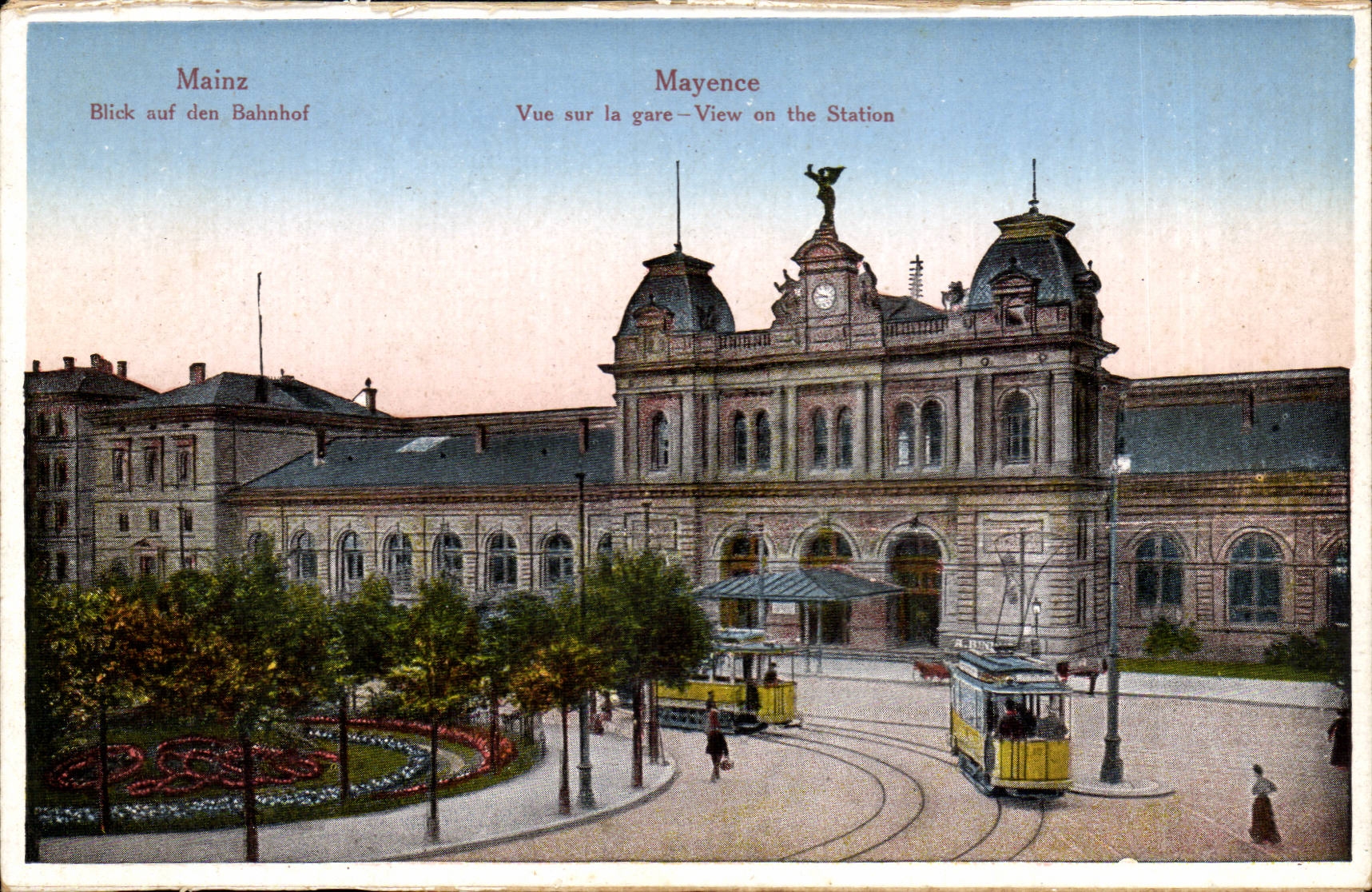 Mainz CPA gesehen auf Bahnstation