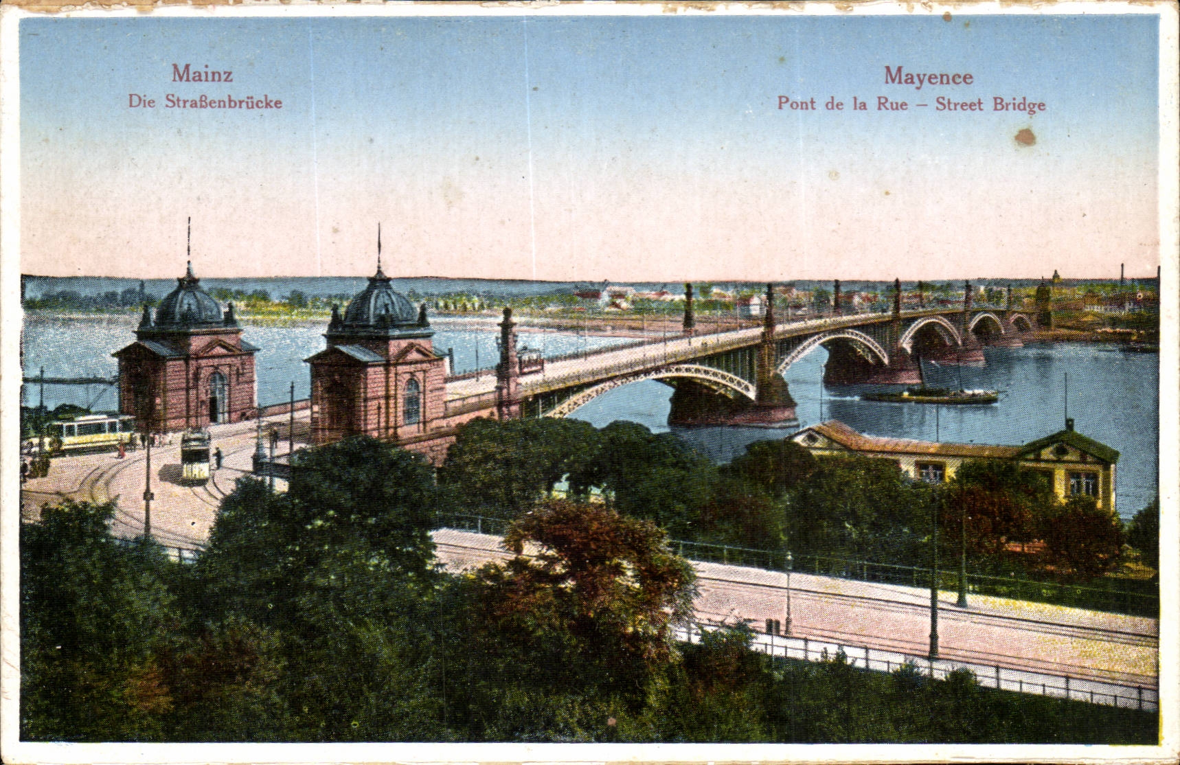 Brucke Mainz-CPA der Strasse