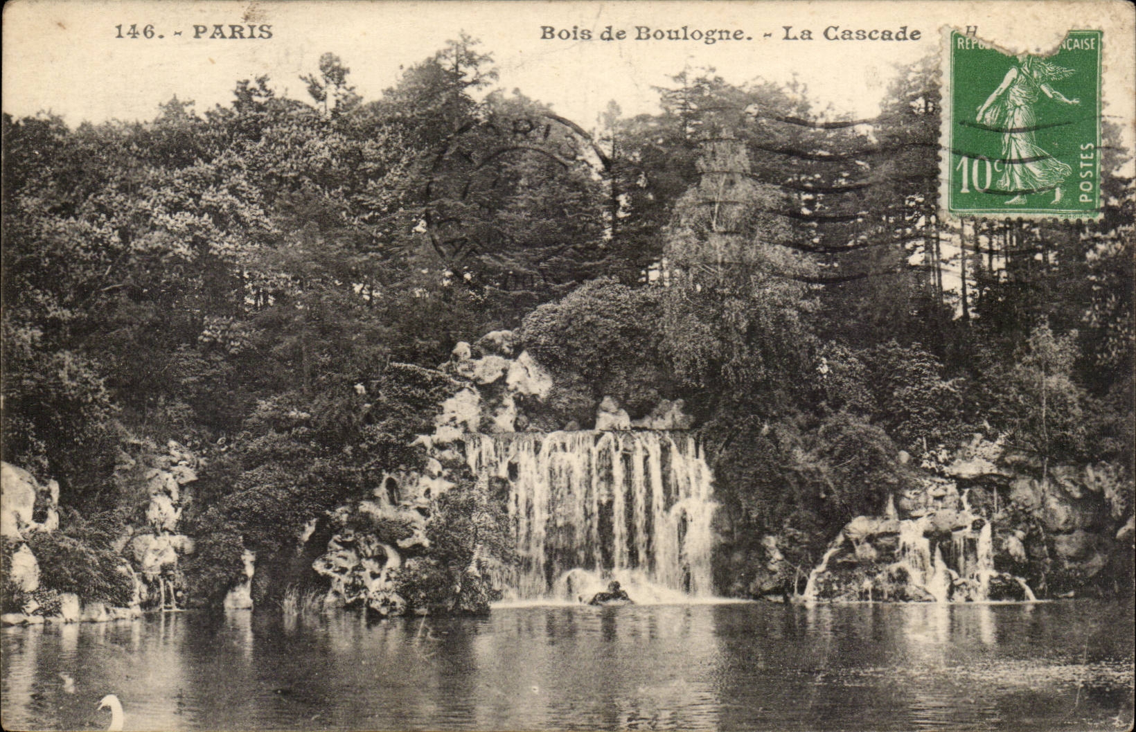 Paris CPA Bois de Boulogne La cascade