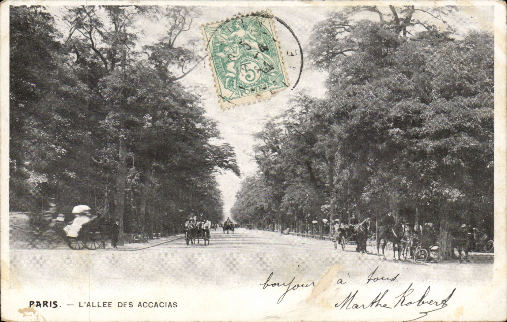 Paris CPA L'allee des acacias