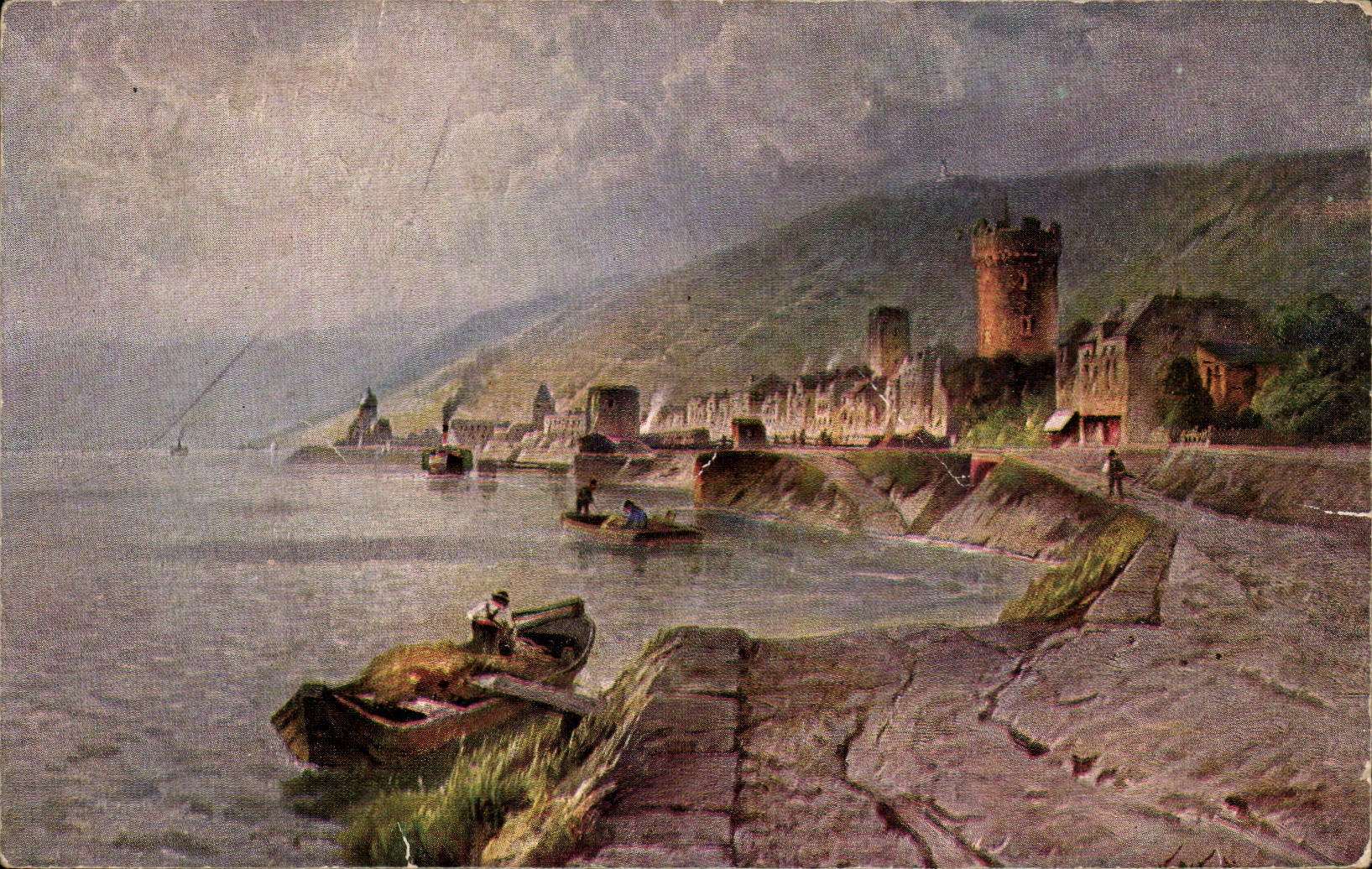 CPA Fantaisie Paysage Rudesheim