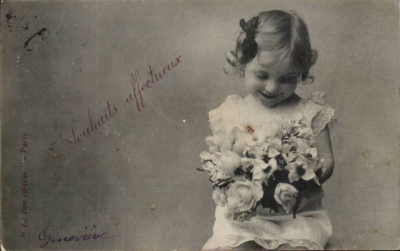 CPA Fantasy Child affectionate Wishes