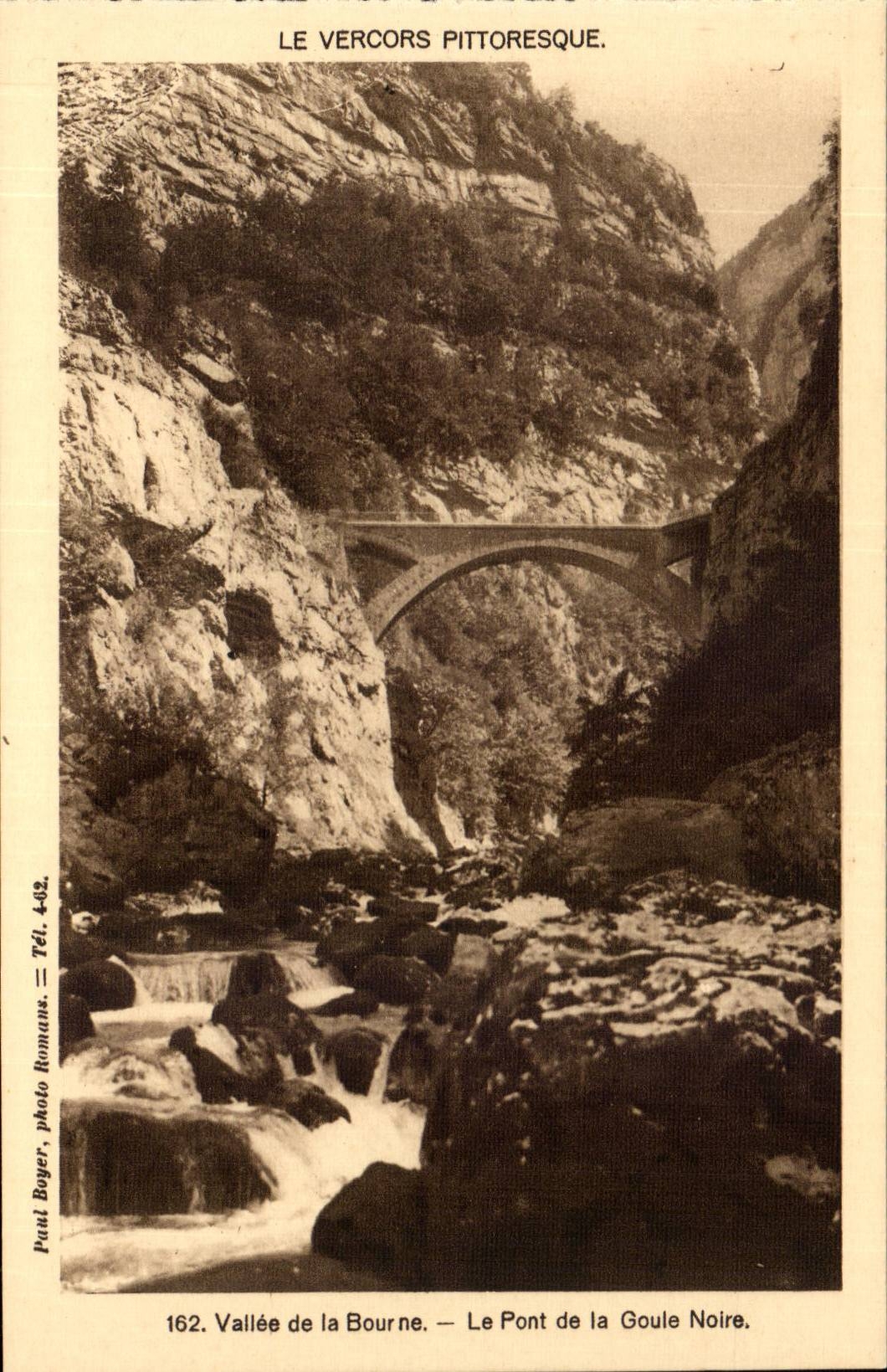 Vercors CPA Valley of Bourne the bridge of Goule black