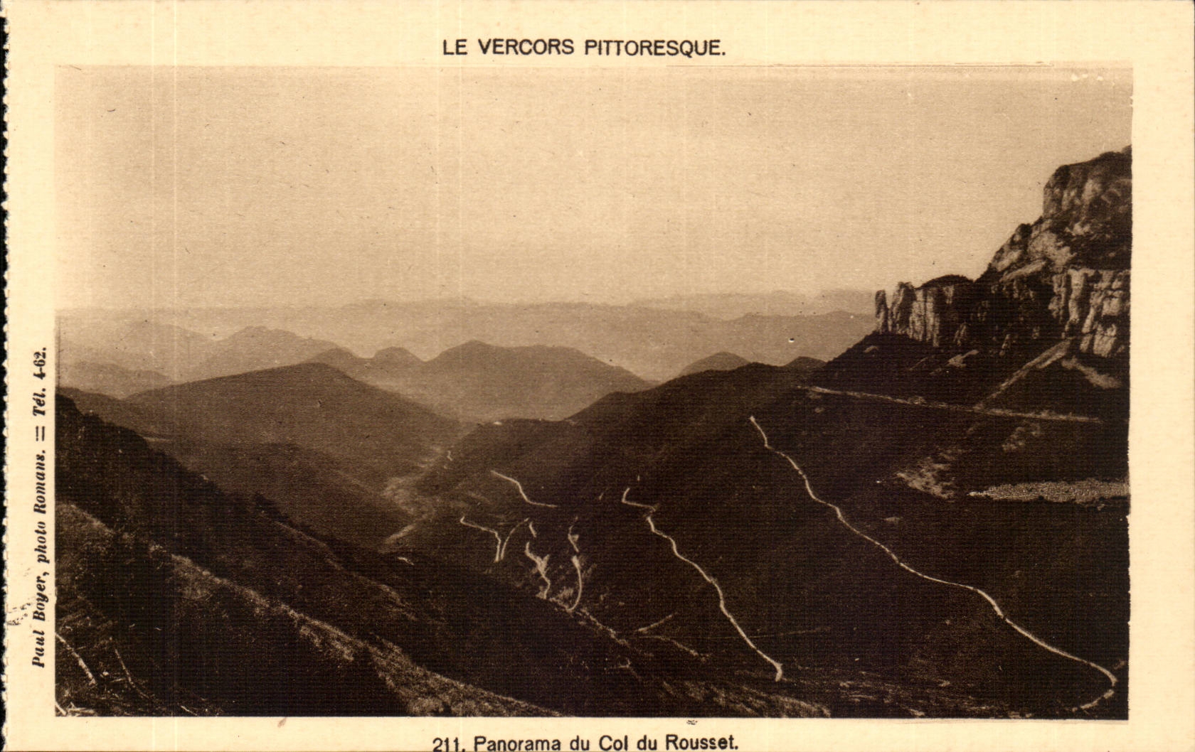 Vercors CPA Panorama of the collar of Rousset